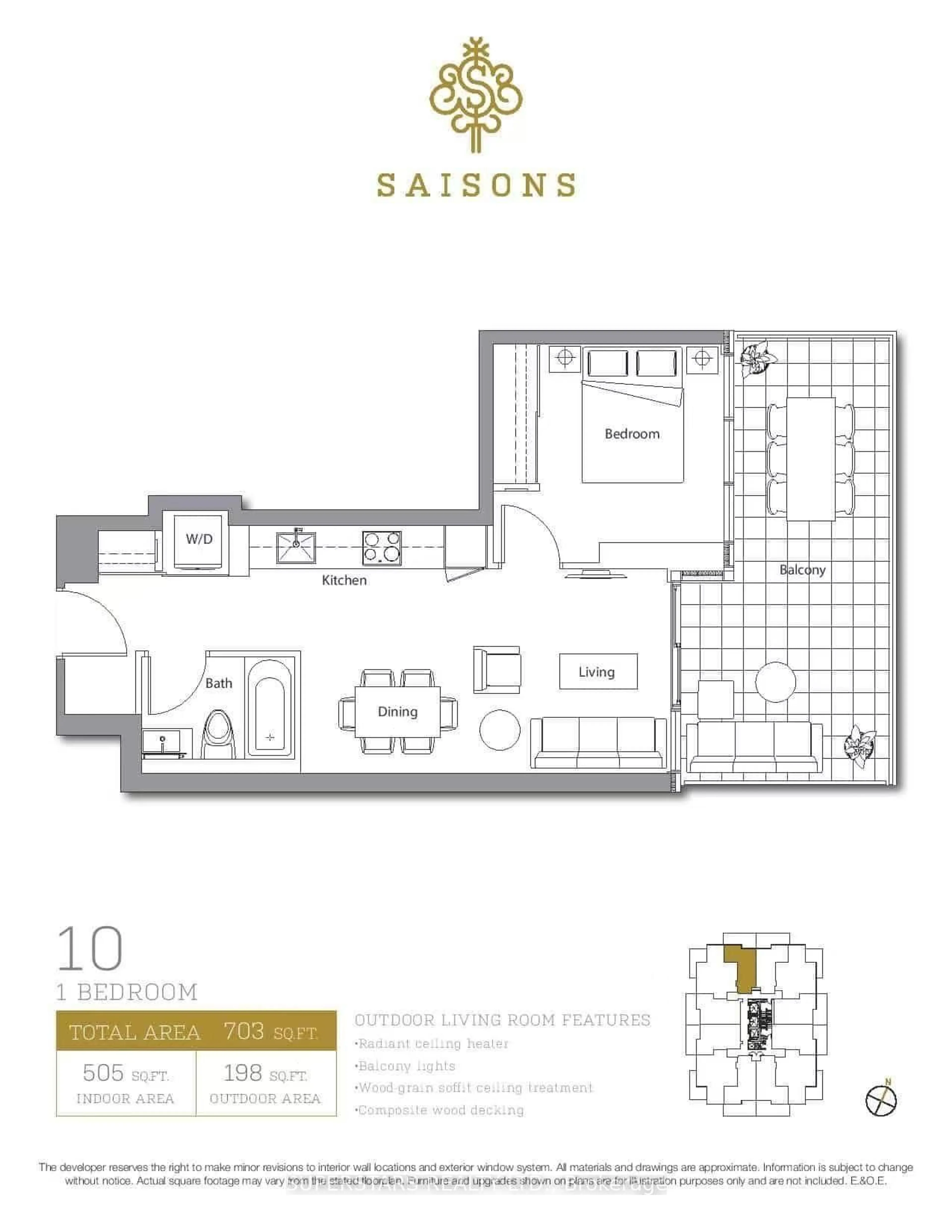 Floor plan for 27 McMahon Dr #810, Toronto Ontario M2K 0J2