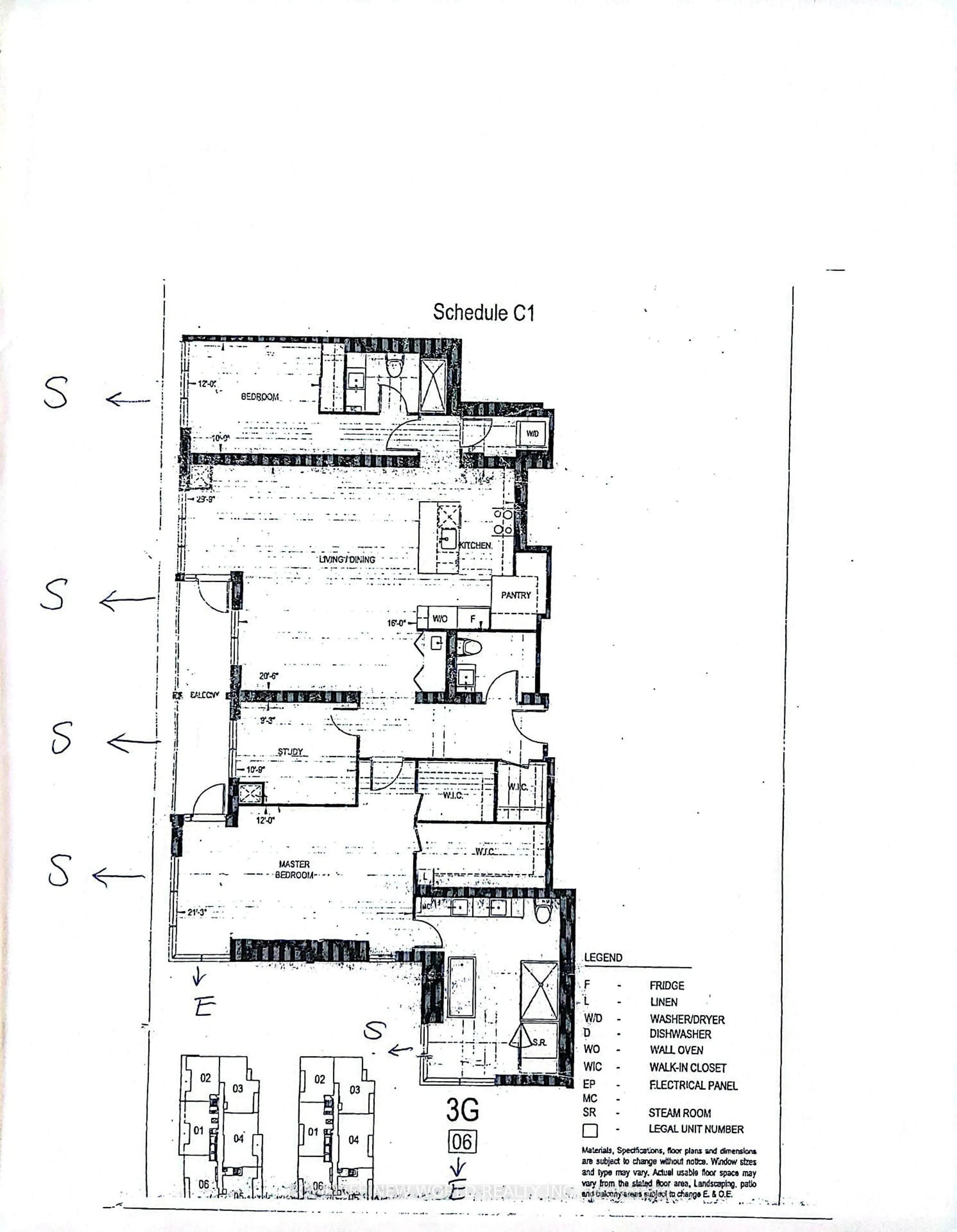 Floor plan for 300 Front St #4406, Toronto Ontario M5V 0E9