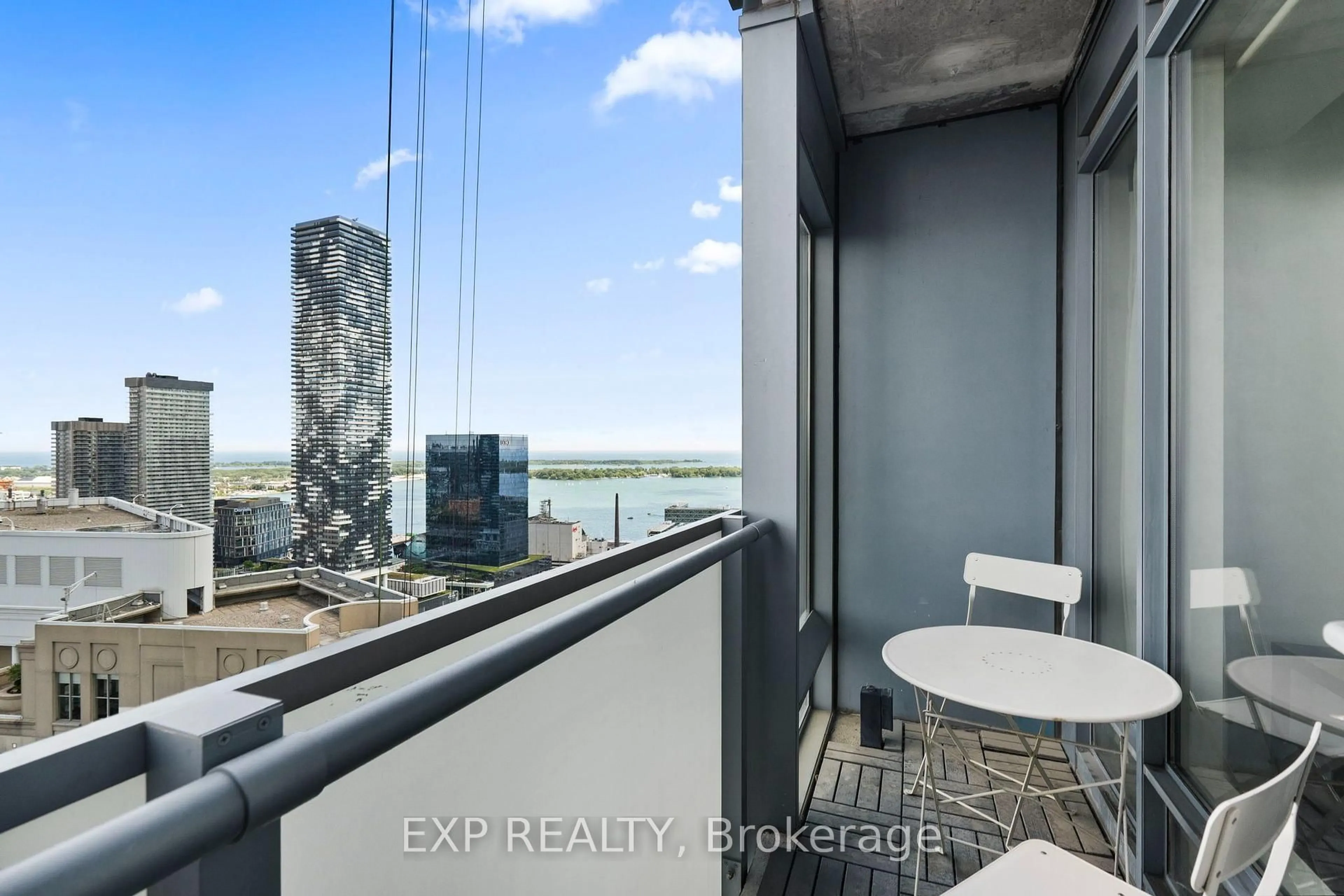 Balcony in the apartment, water/lake/river/ocean view for 8 The Esplanade #3510, Toronto Ontario M5E 0A6