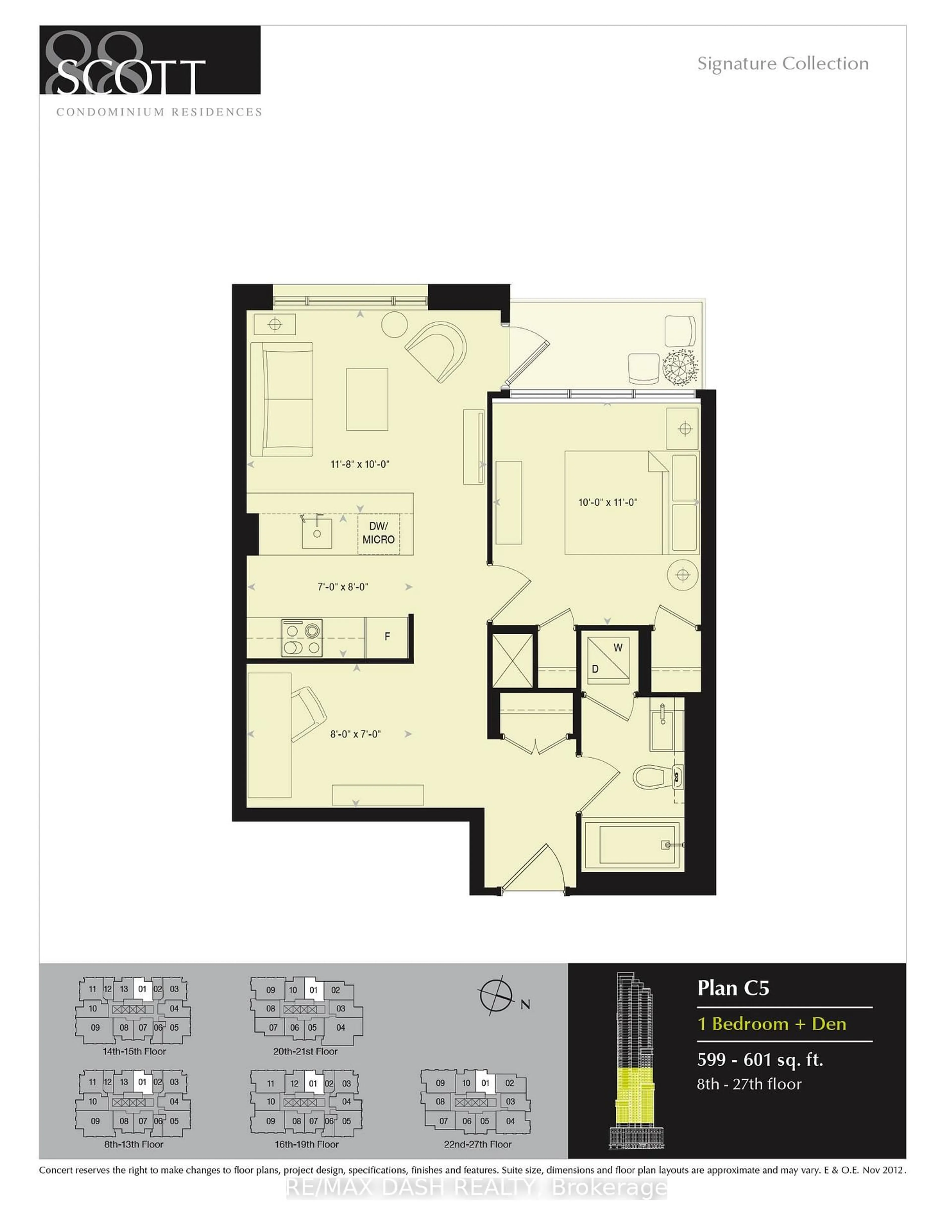 Floor plan for 88 Scott St #2501, Toronto Ontario M5E 0A9