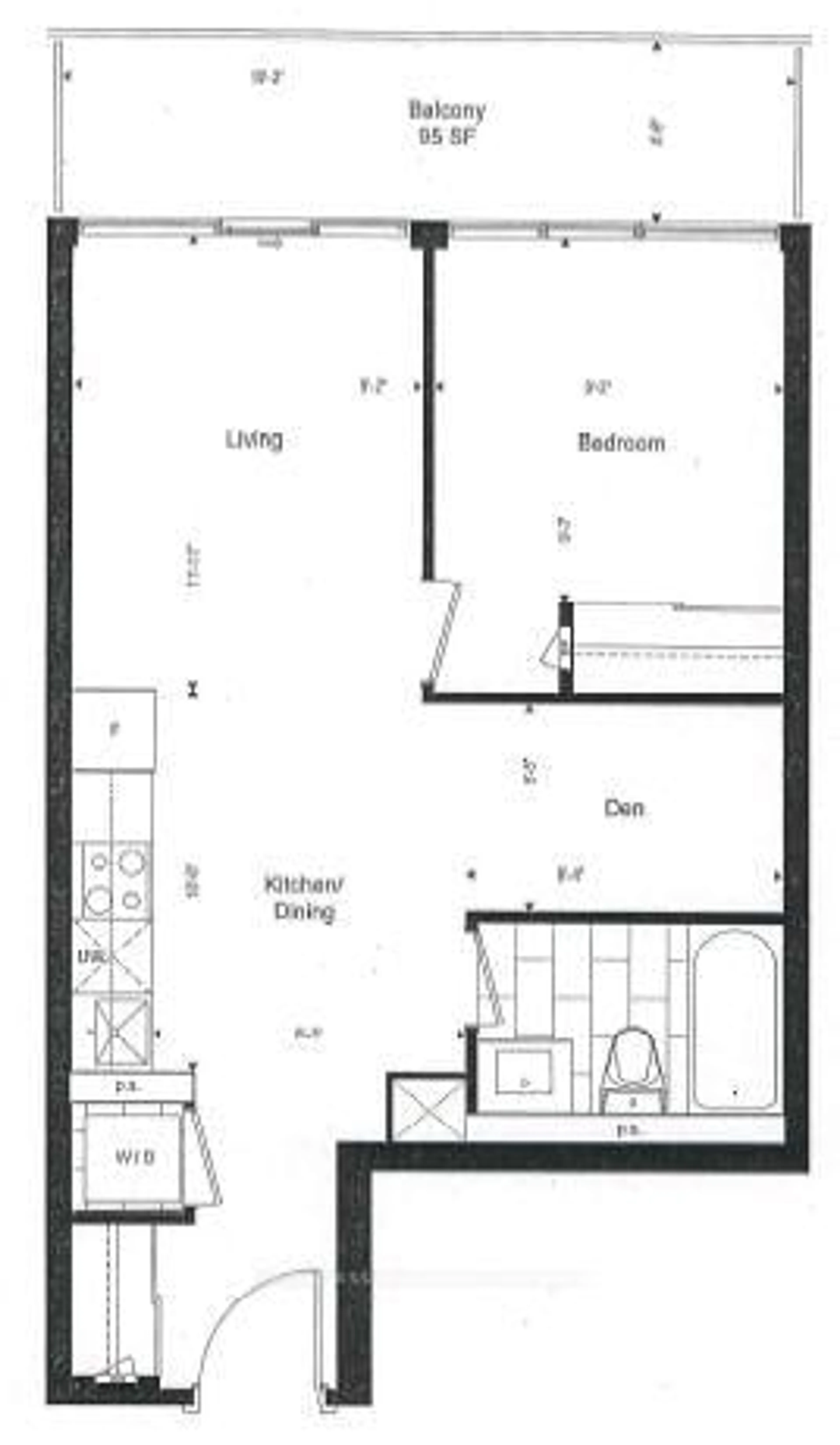 Floor plan for 70 Princess St #PH3015, Toronto Ontario M5A 0X6