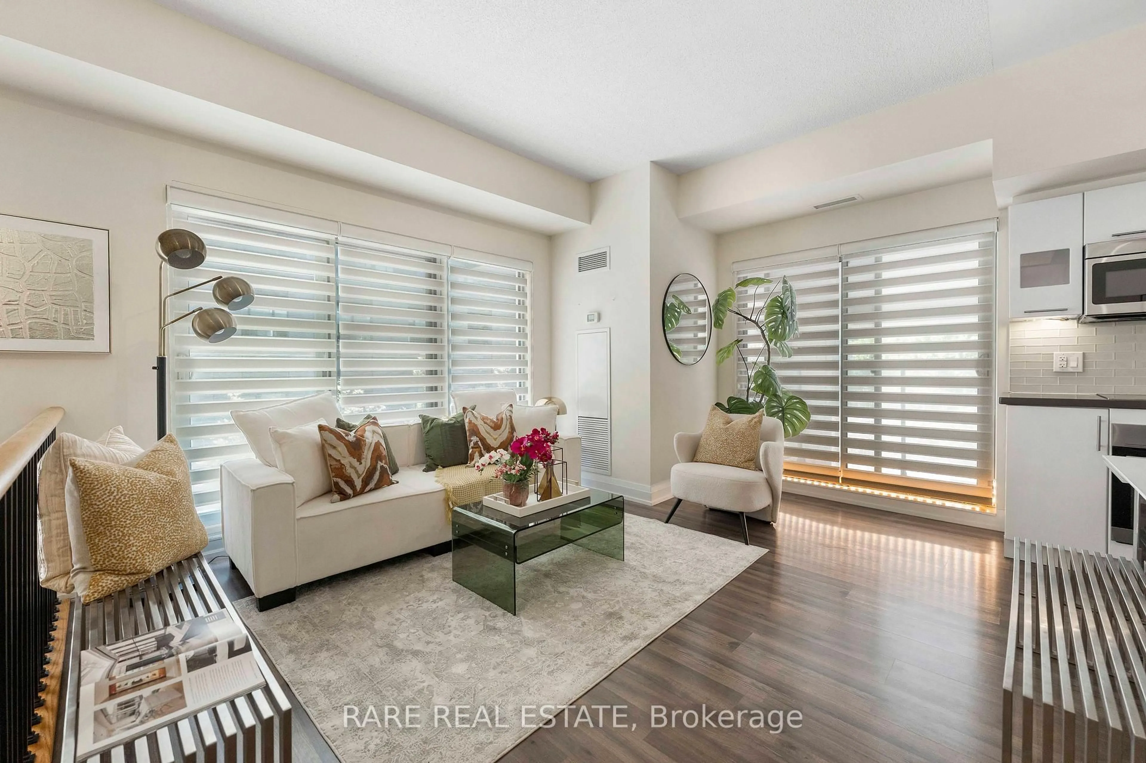 Living room with furniture, unknown for 555 Wilson Ave #E113, Toronto Ontario M3H 0C5
