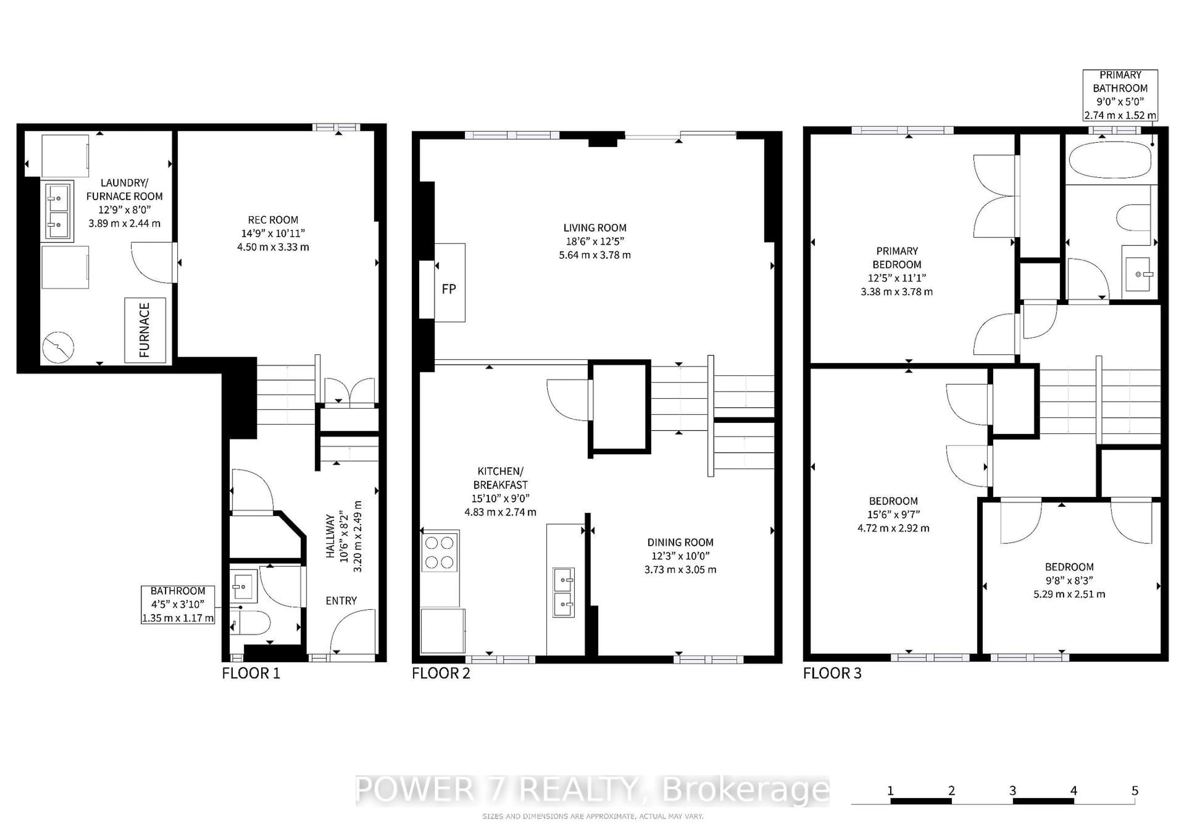 Floor plan for 77 Rameau Dr #5, Toronto Ontario M2H 1T6