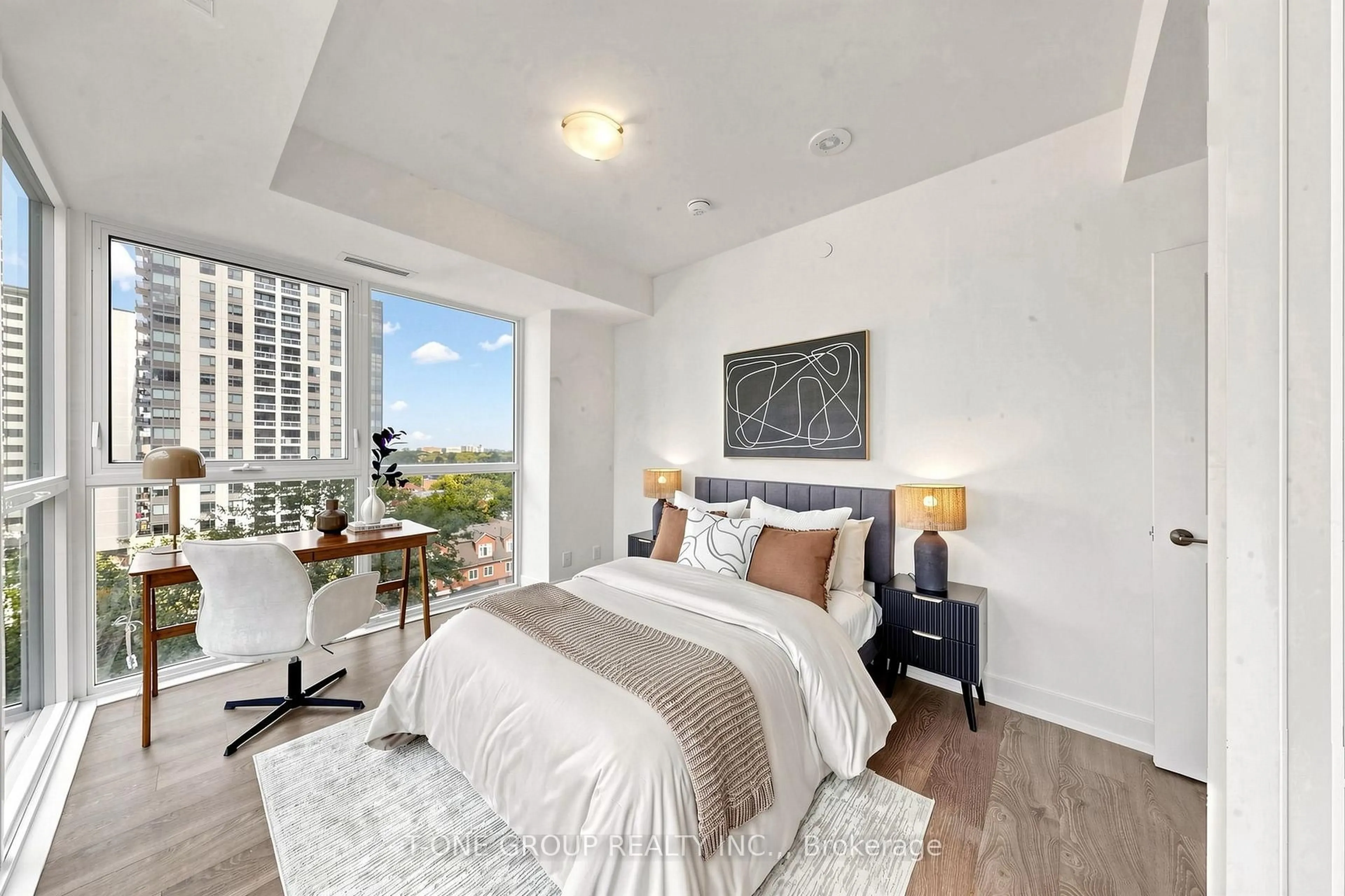 Bedroom with bed, unknown for 11 Lillian St #709, Toronto Ontario M4S 0C3