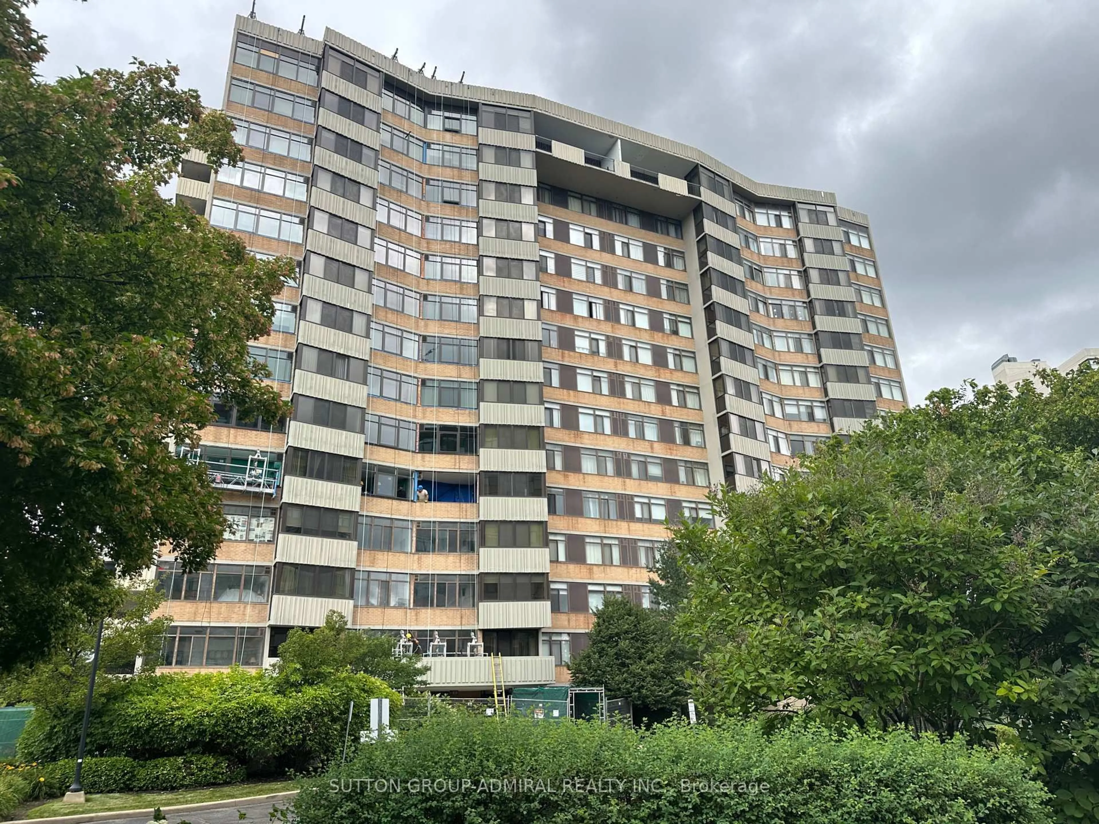 A pic from outside/outdoor area/front of a property/back of a property/a pic from drone, city buildings view from balcony for 1201 Steeles Ave #206, Toronto Ontario M2R 3K1