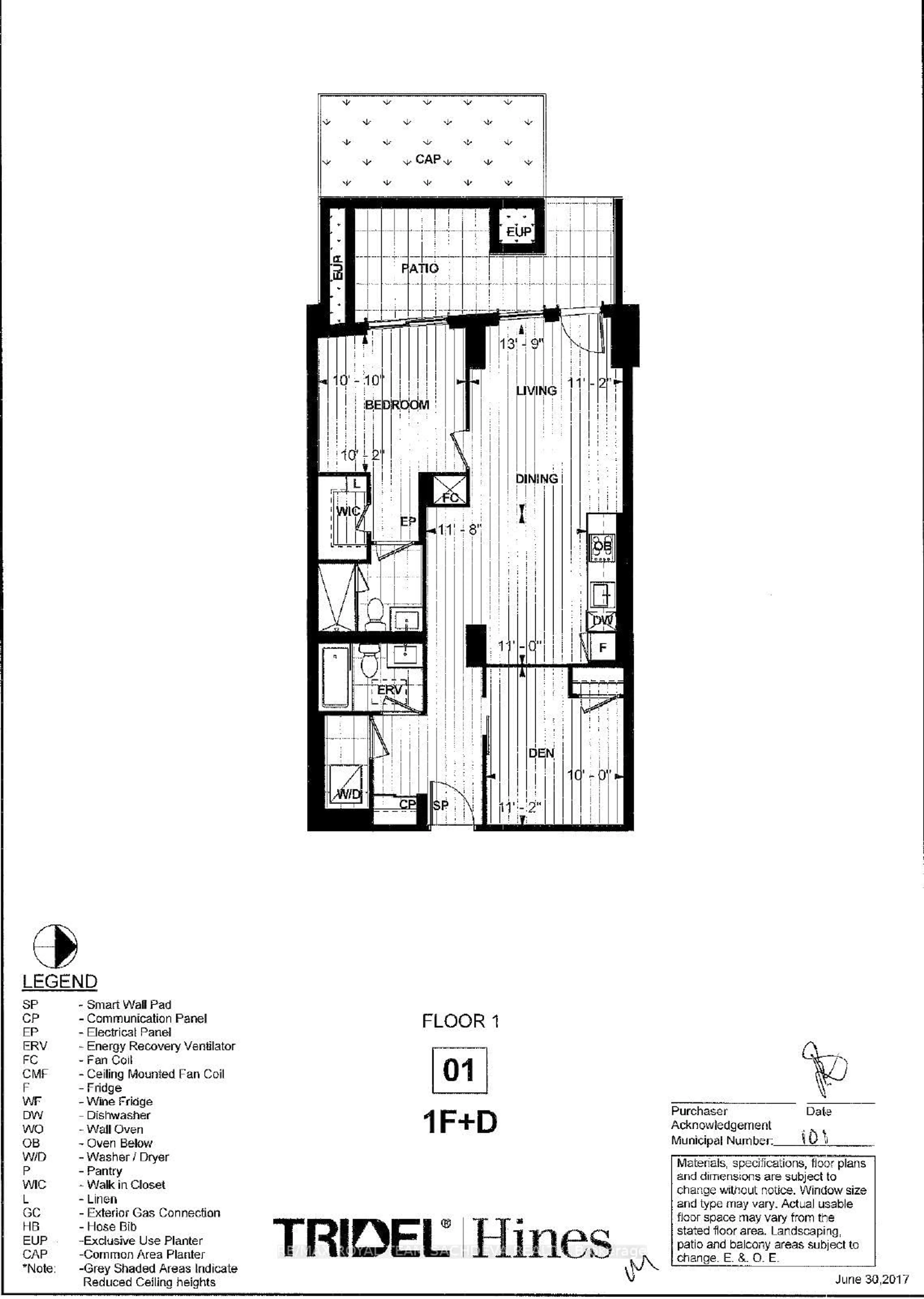 Floor plan for 118 MERCHANTS' WHARF #101, Toronto Ontario M5A 0L3