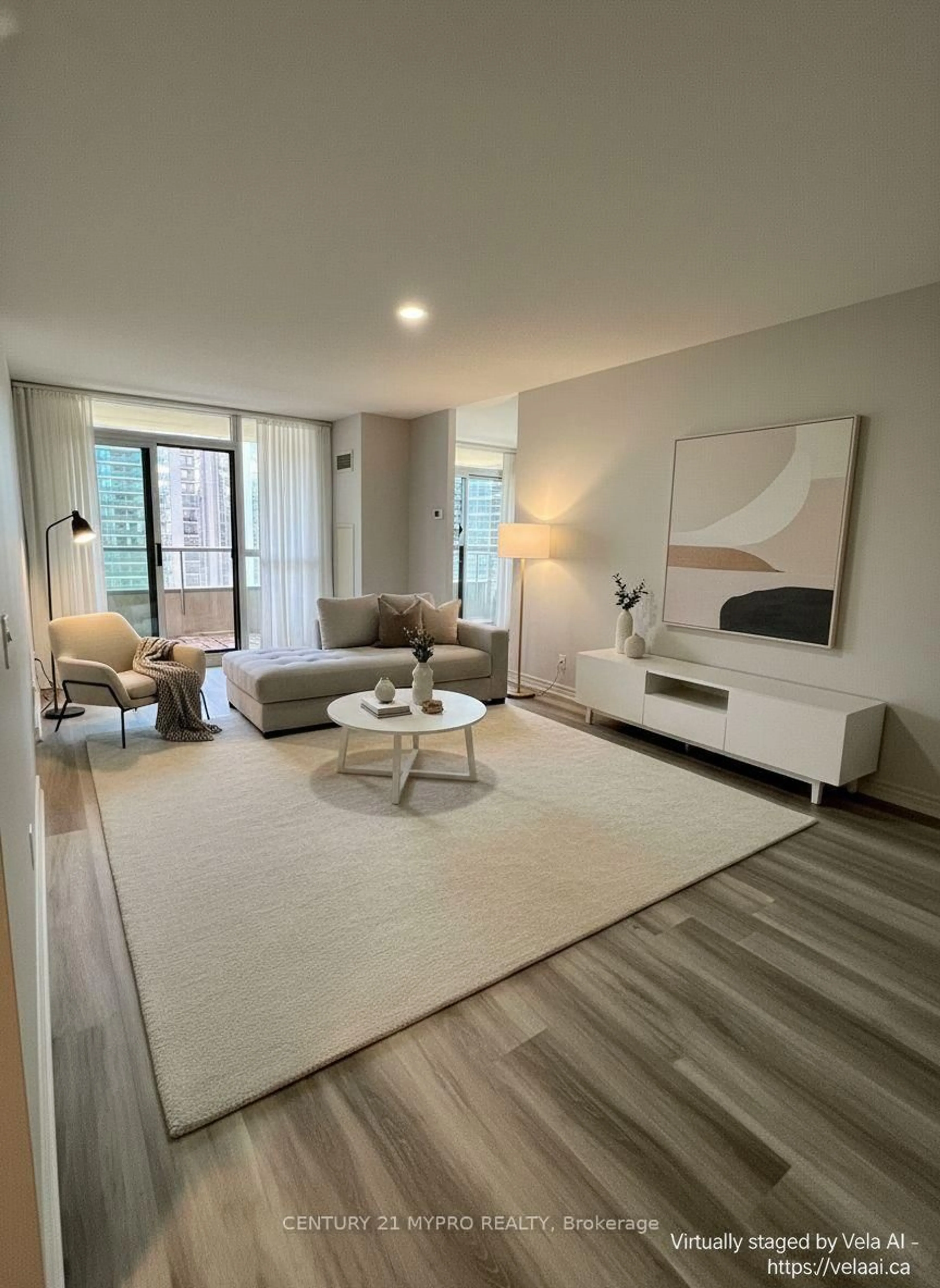 Living room with furniture, unknown for 23 Hollywood Ave #2702, Toronto Ontario M2N 7L8