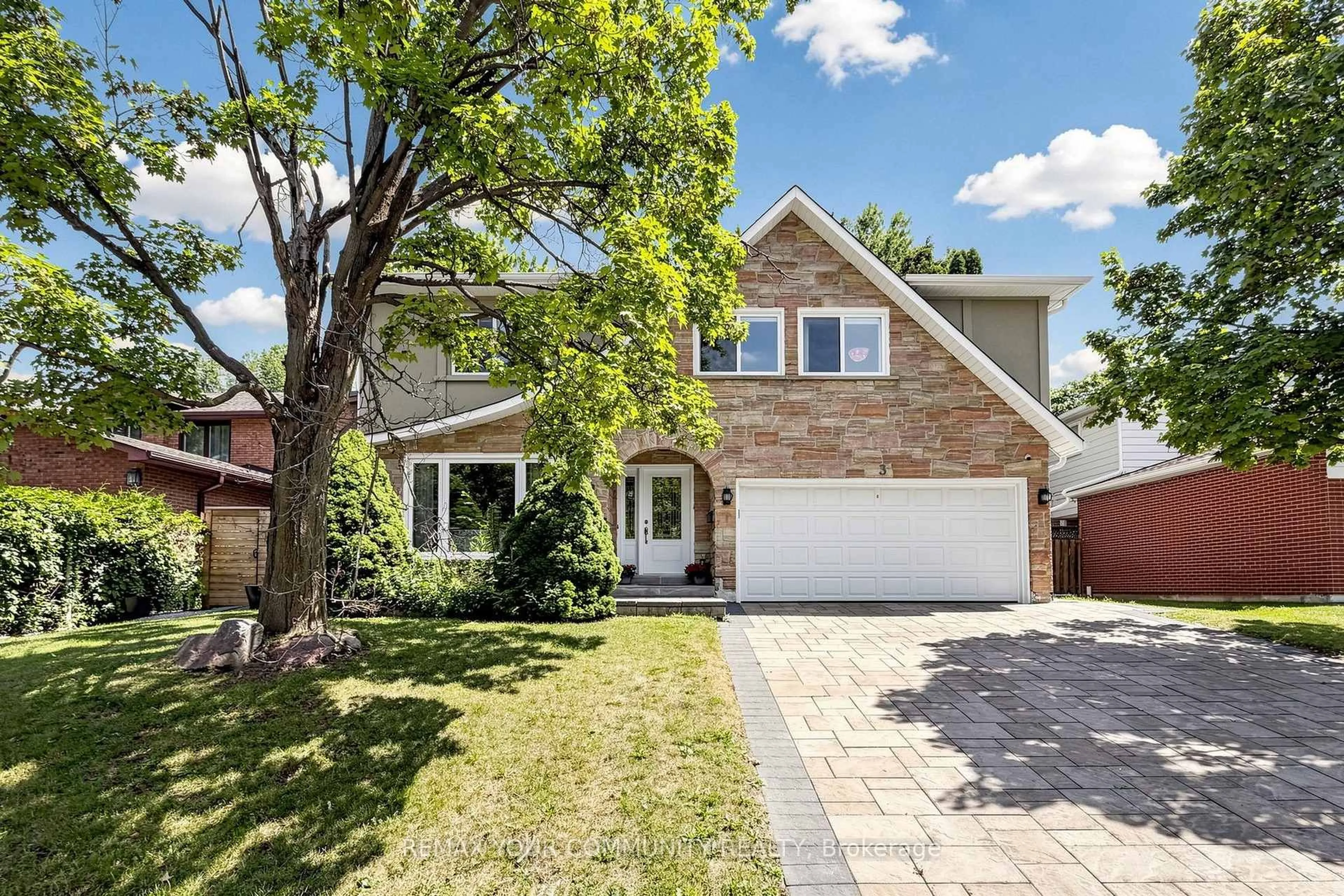 Home with brick exterior material, street for 3 Cobblestone Dr, Toronto Ontario M2J 2X6