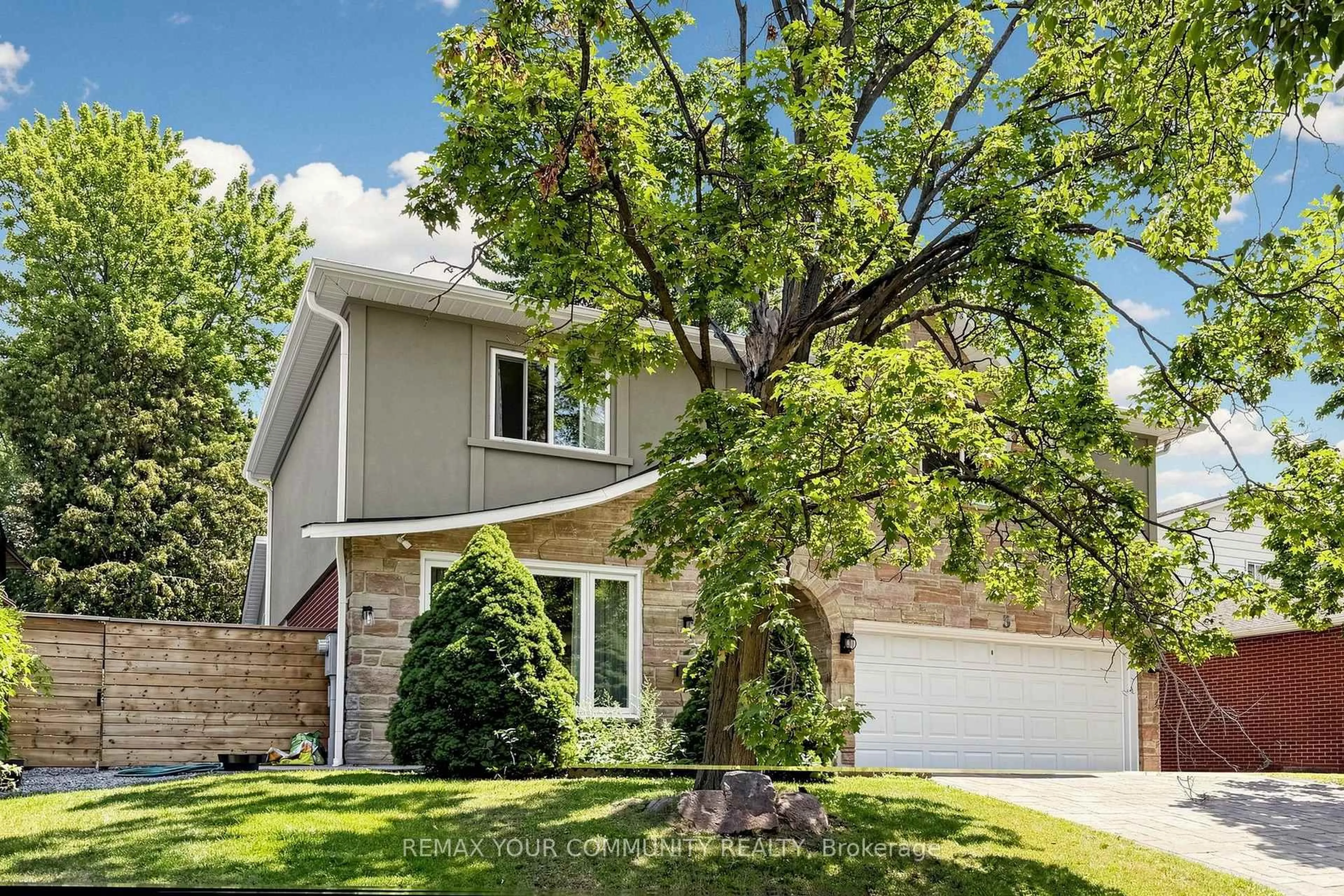Home with vinyl exterior material, street for 3 Cobblestone Dr, Toronto Ontario M2J 2X6