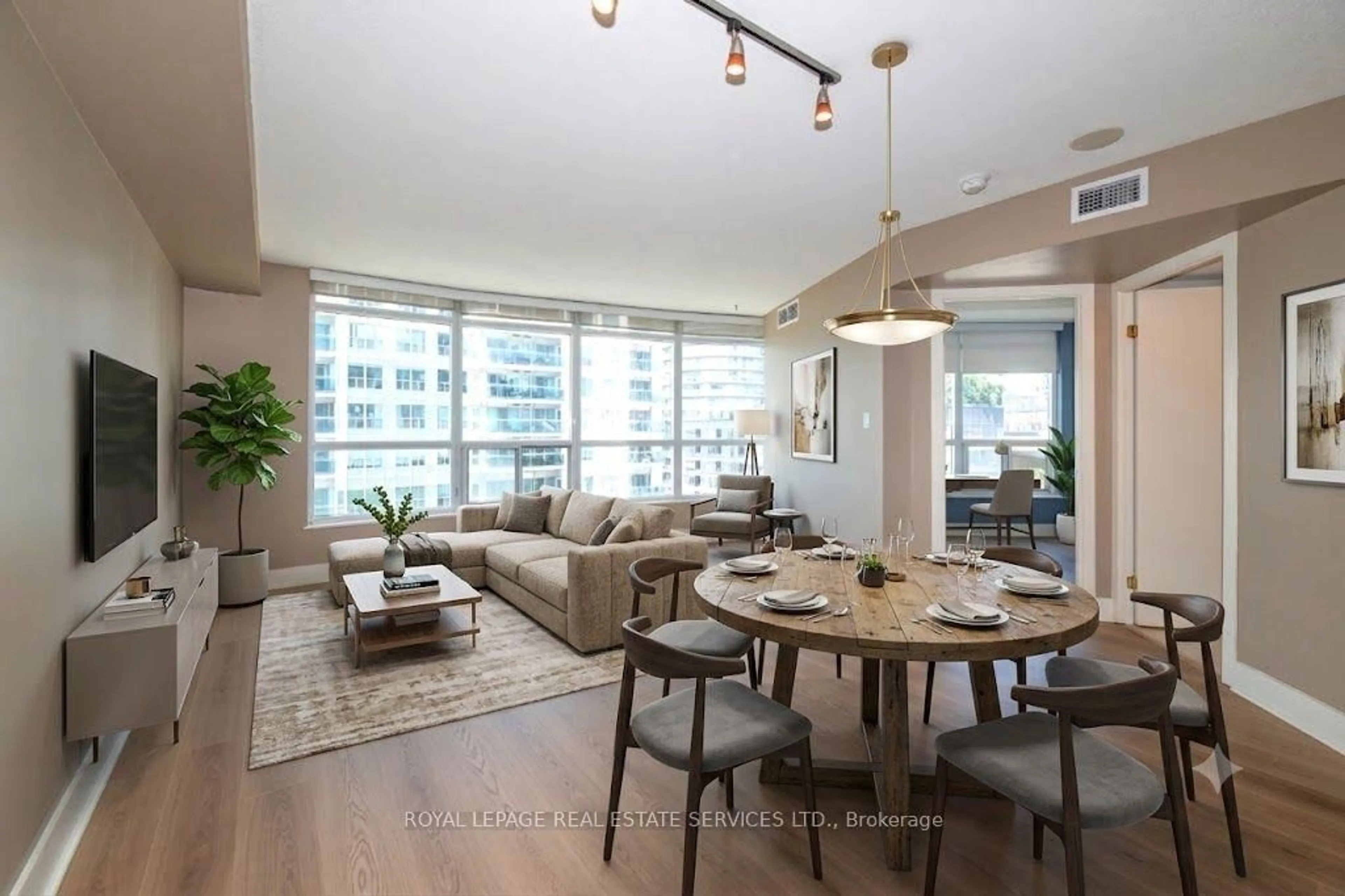 Living room with furniture, unknown for 550 Queens Quay #707, Toronto Ontario M5V 3M8