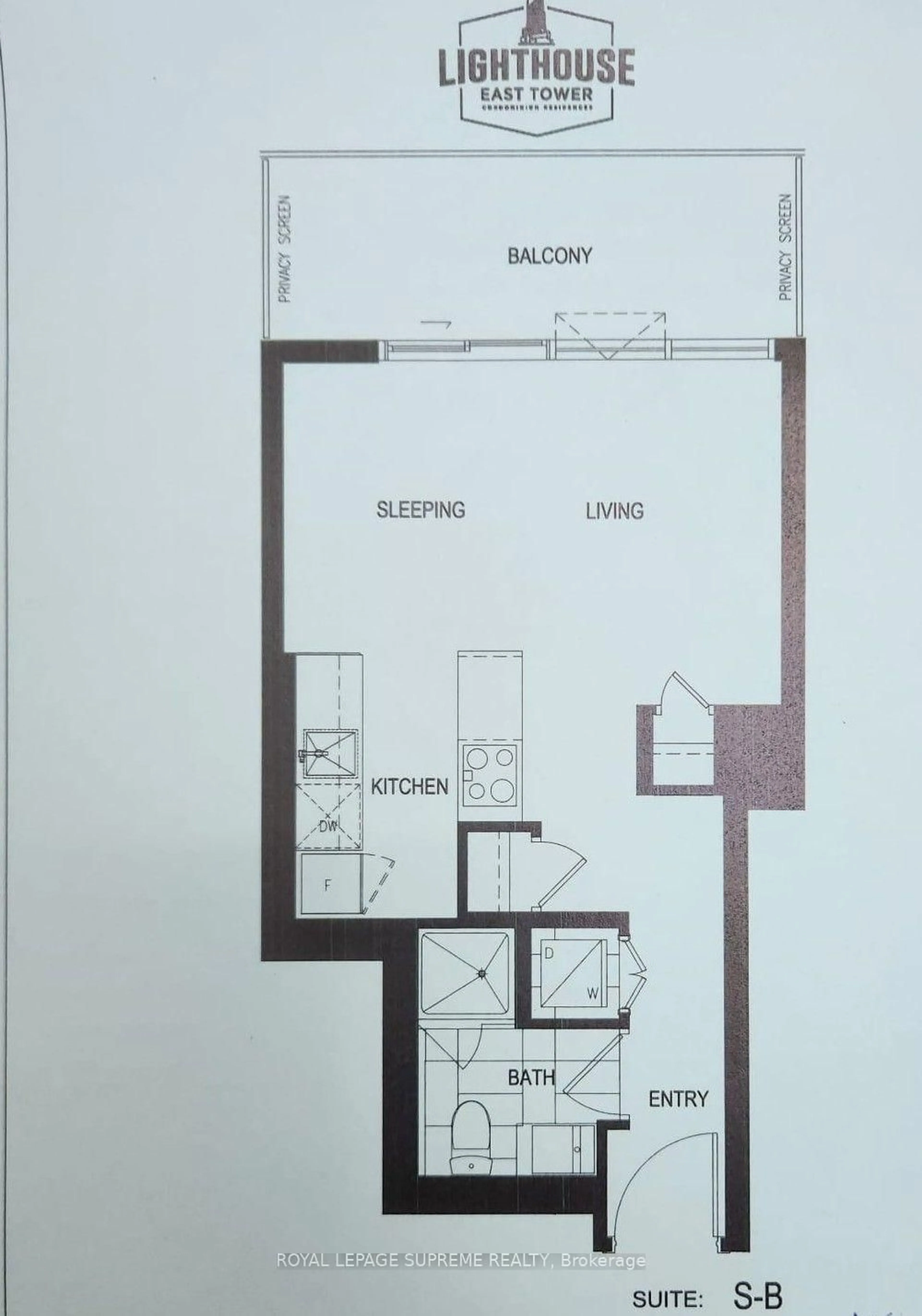 Floor plan for 20 Richardson St #3006, Toronto Ontario M5A 0S6