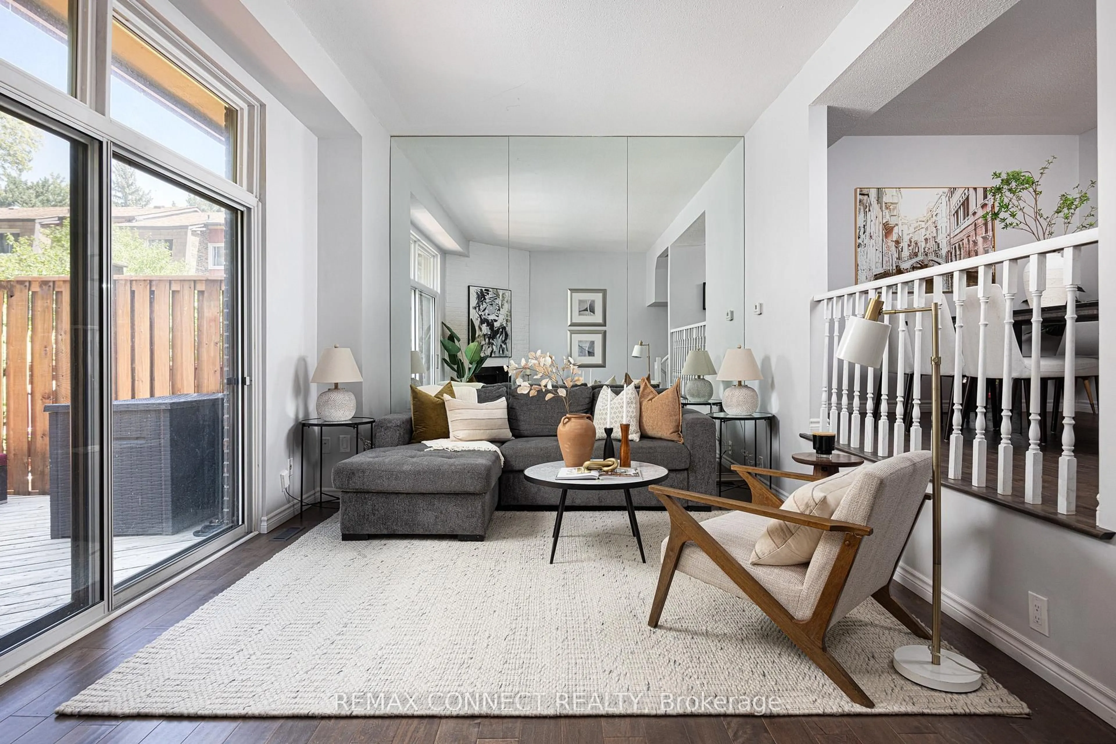 Living room with furniture, unknown for 10 Poets Walk Way, Toronto Ontario M2J 4V2