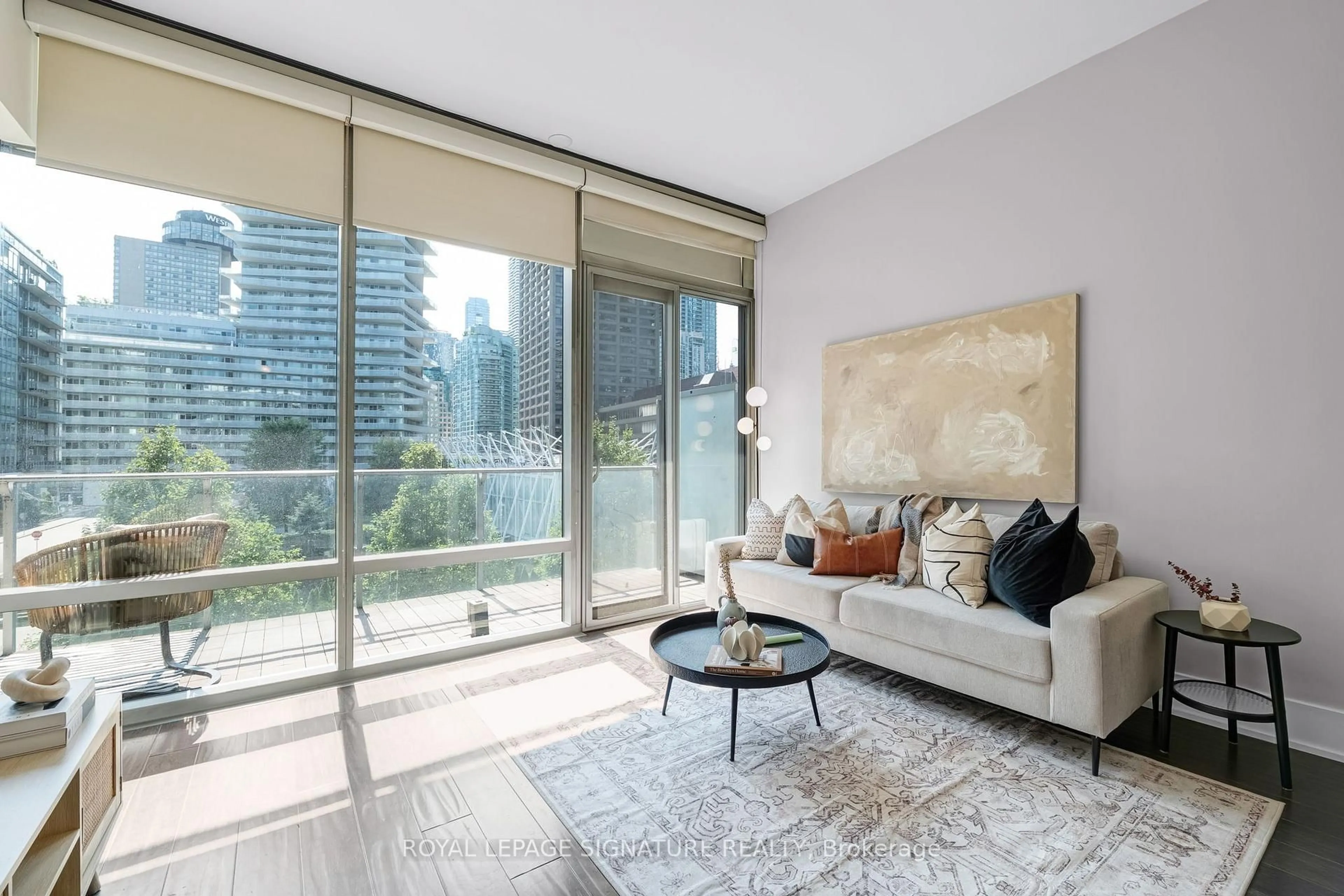 Living room with furniture, unknown for 39 Queens Quay #337, Toronto Ontario M5E 0A5