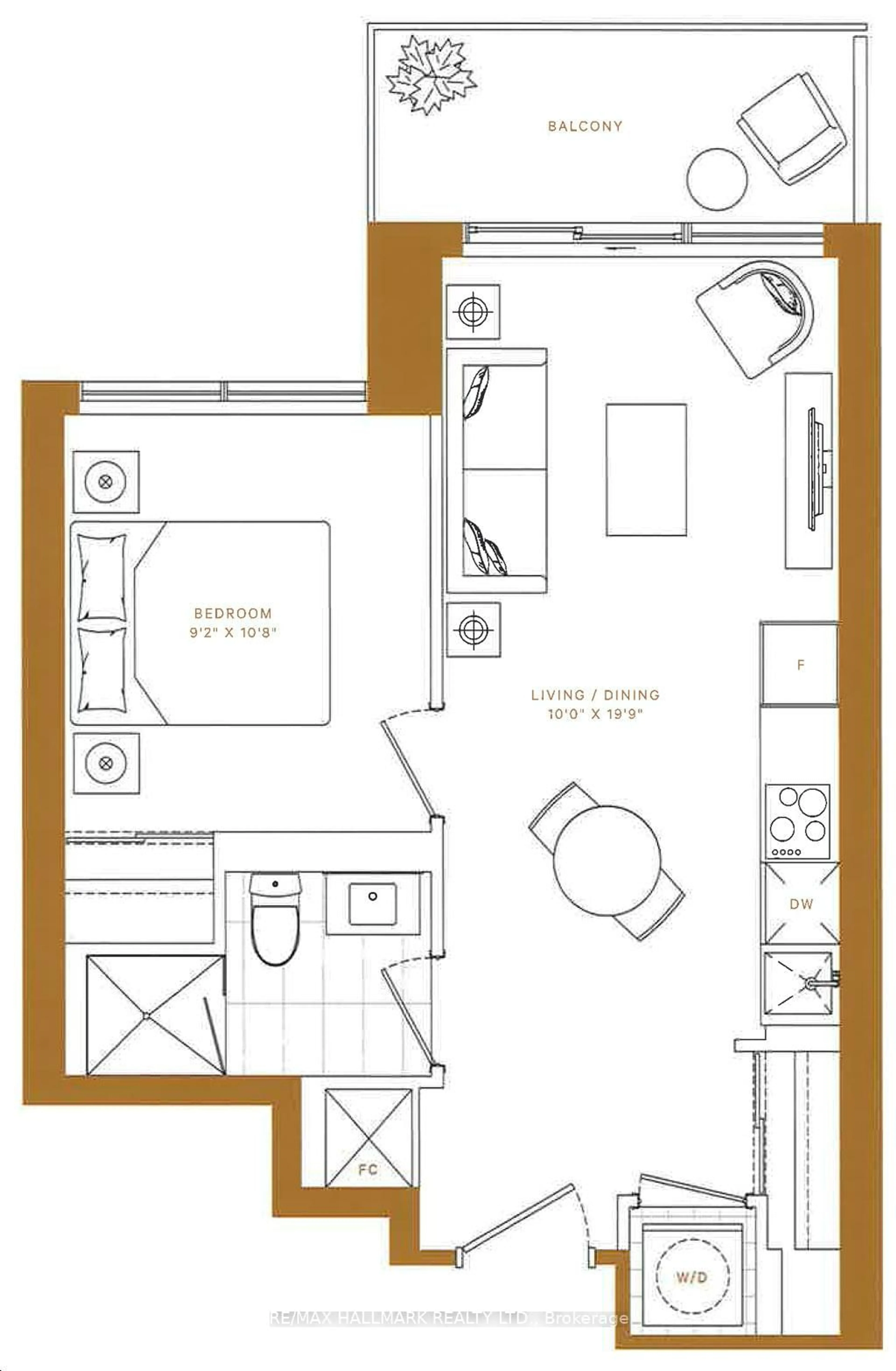 Floor plan for 127 Broadway Ave #1810, Toronto Ontario M4P 1V4