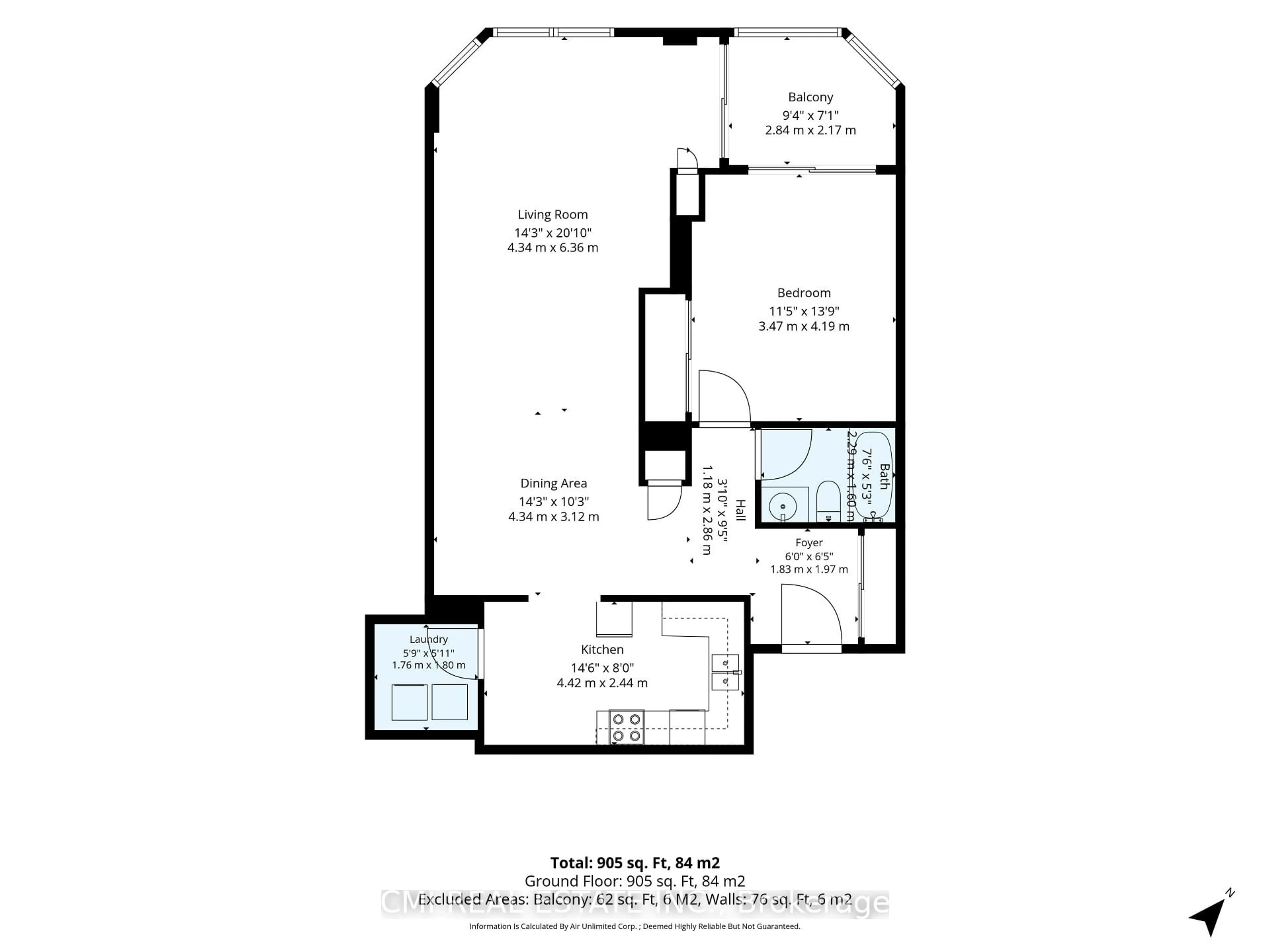 Floor plan for 215 Wynford Dr #2307, Toronto Ontario M3C 3P5