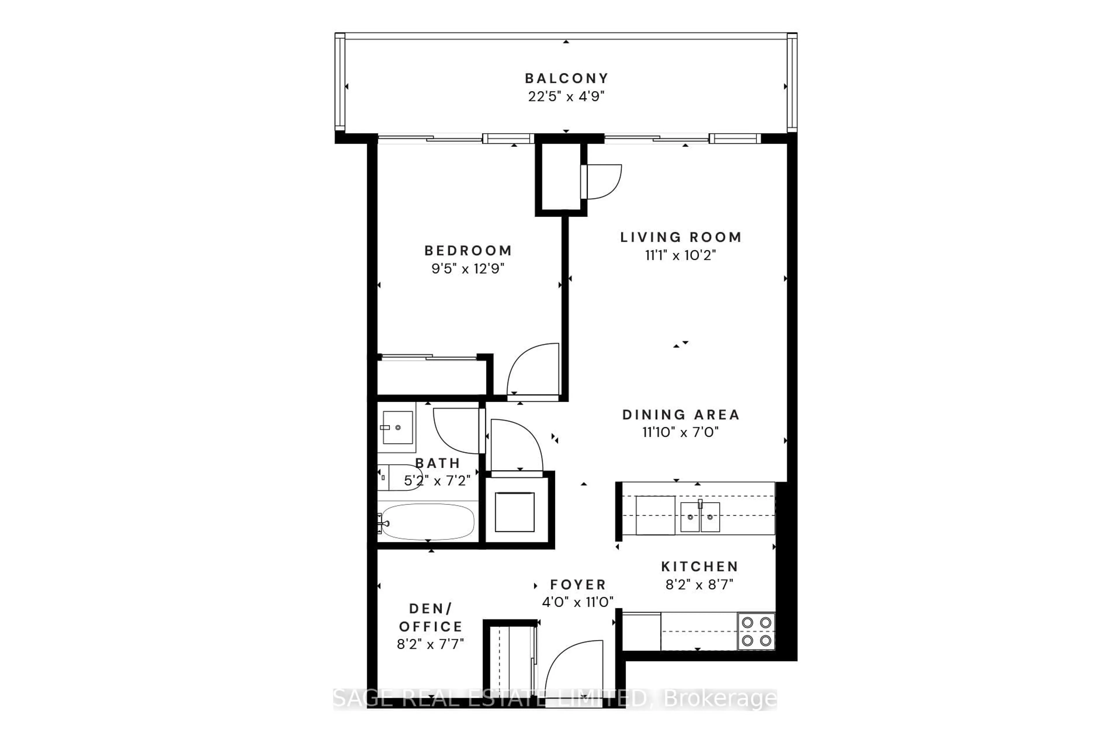 Floor plan for 275 Yorkland Rd #1805, Toronto Ontario M2J 0B4