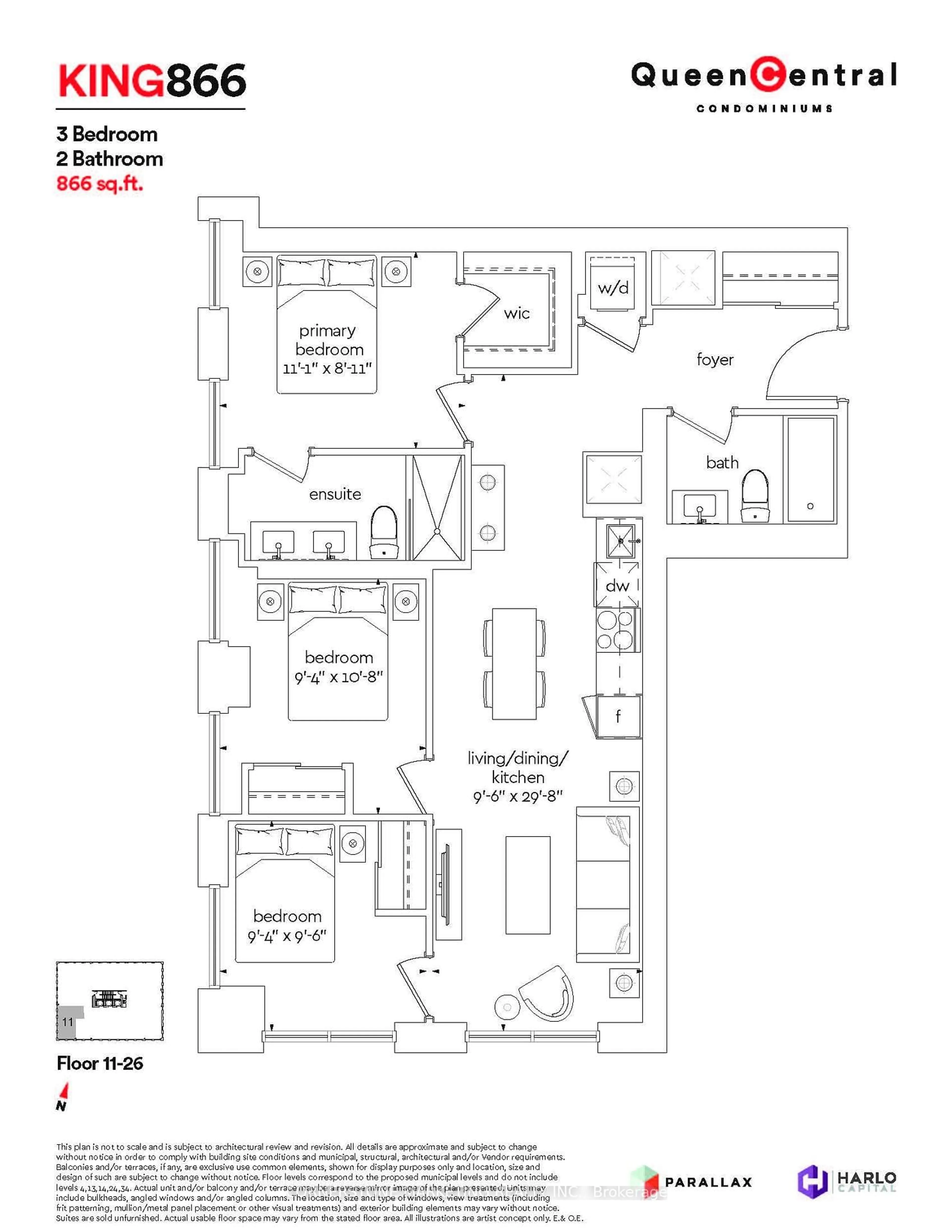 Floor plan for 100 Queen St #1811, Toronto Ontario M5C 0B5
