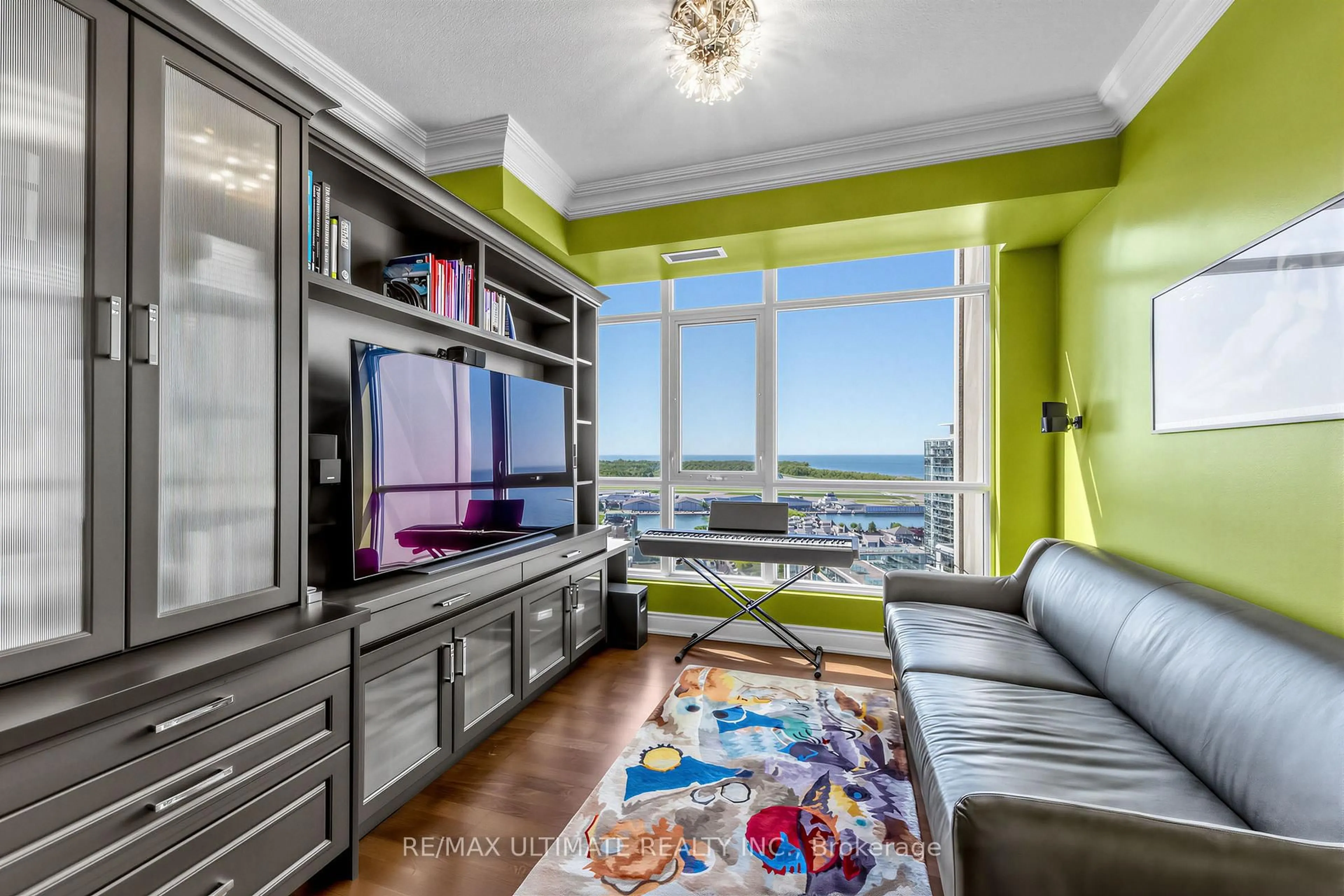 Living room with furniture, unknown for 21 Grand Magazine St #2301, Toronto Ontario M5V 1B5