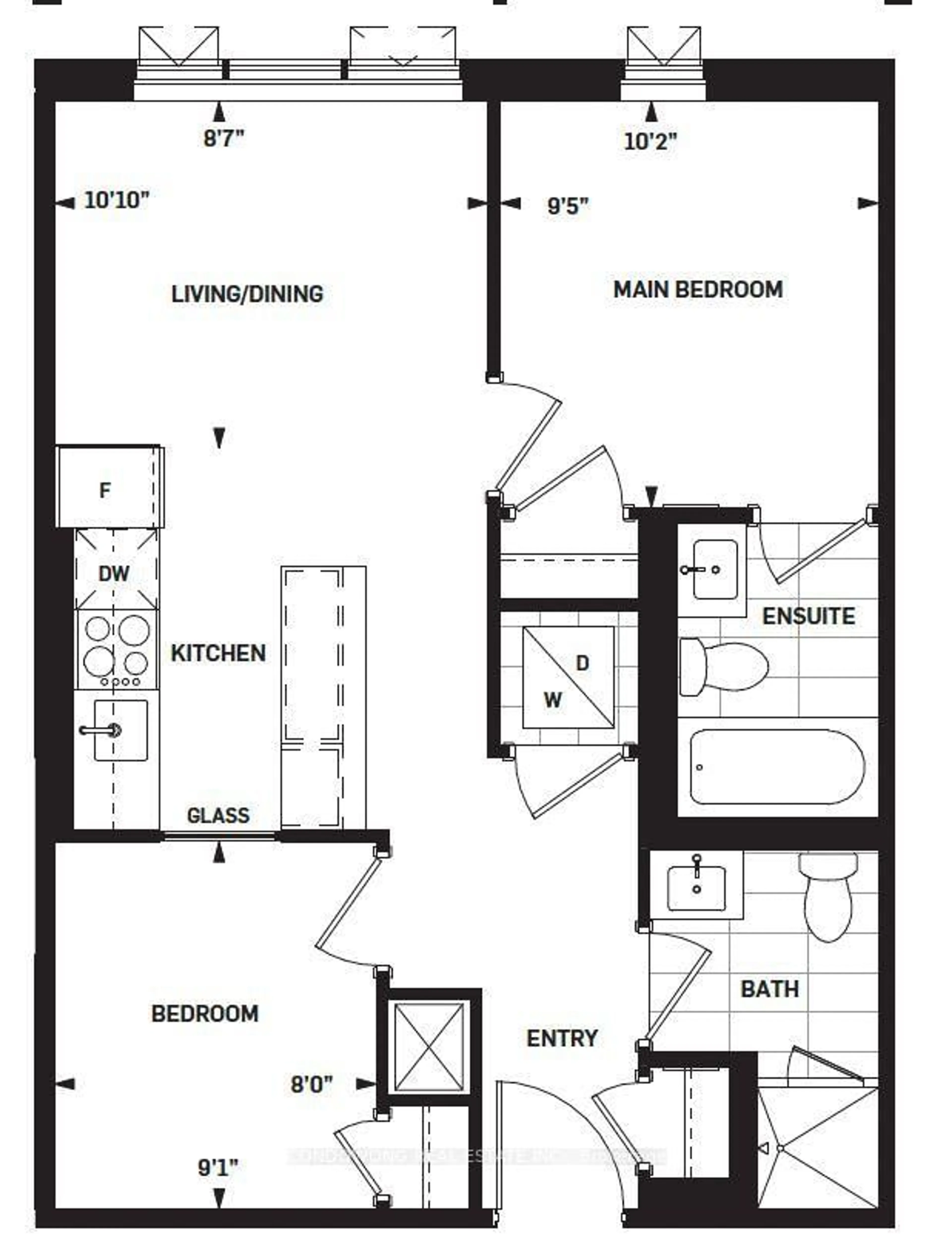 Floor plan for 30 Dreamers Way #714, Toronto Ontario M5A 0Y7