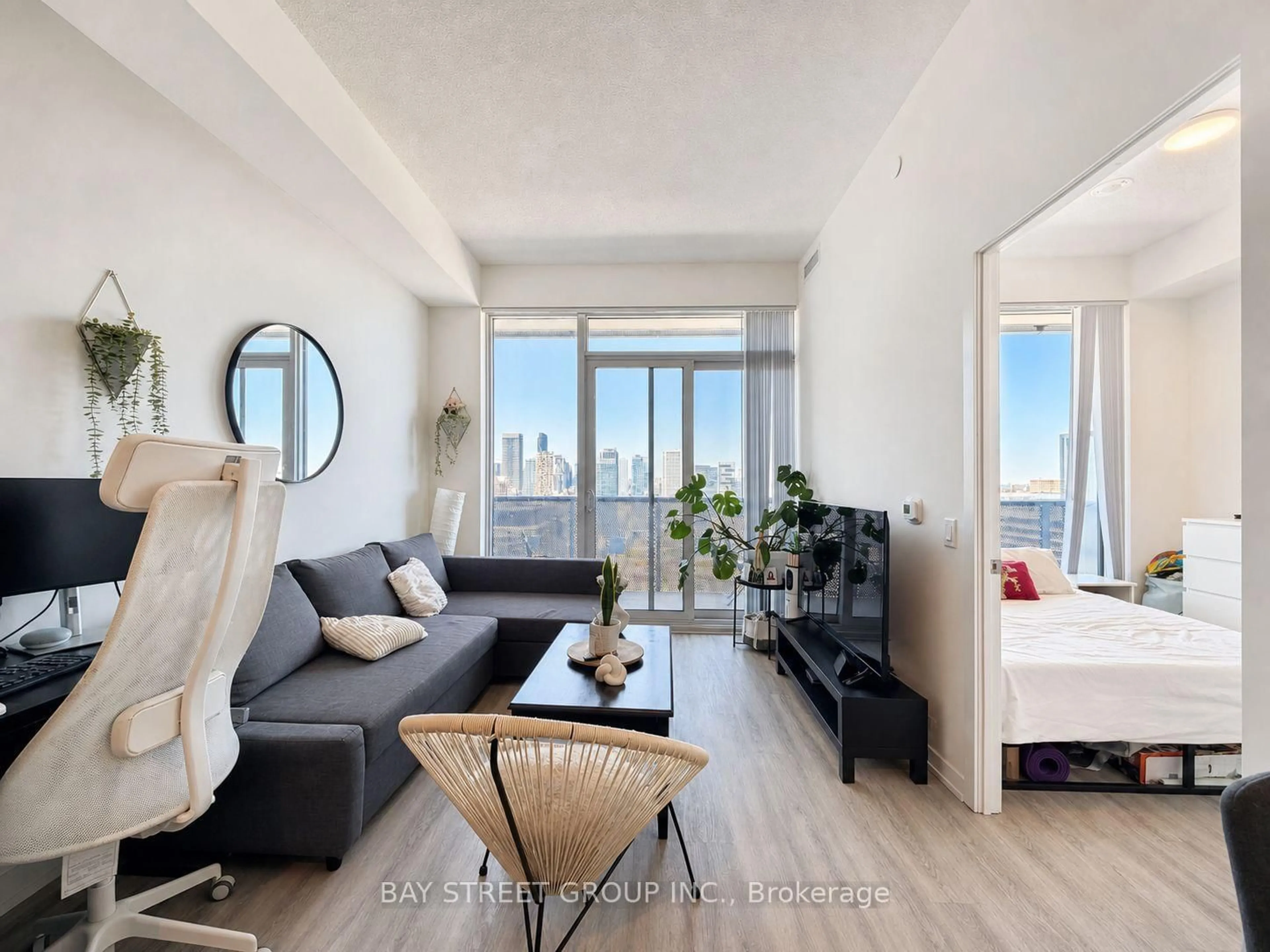 Living room with furniture, unknown for 55 cooper St #4102, Toronto Ontario M5E 0G1