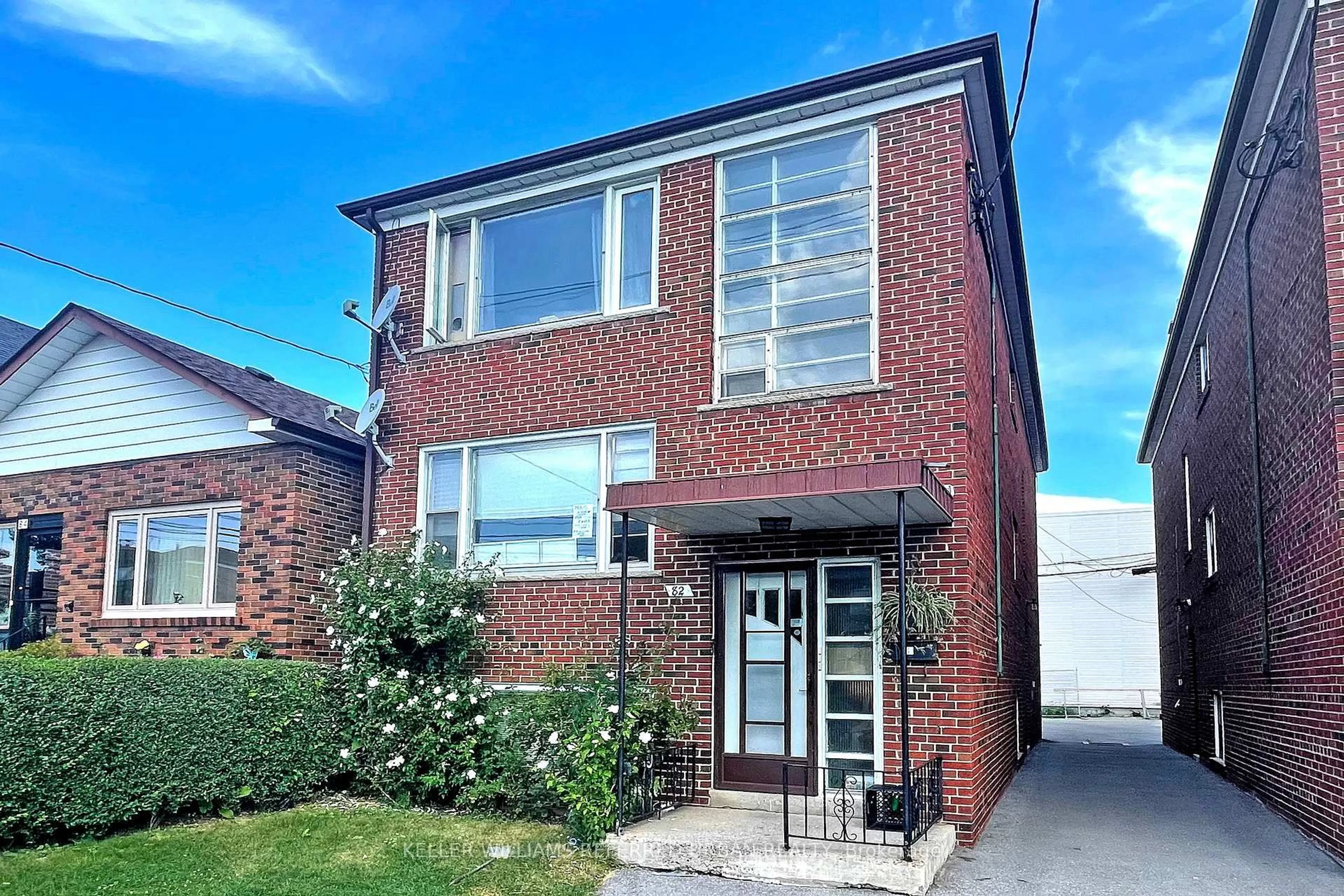 Home with brick exterior material, street for 82 Lanark Ave, Toronto Ontario M6E 2G4