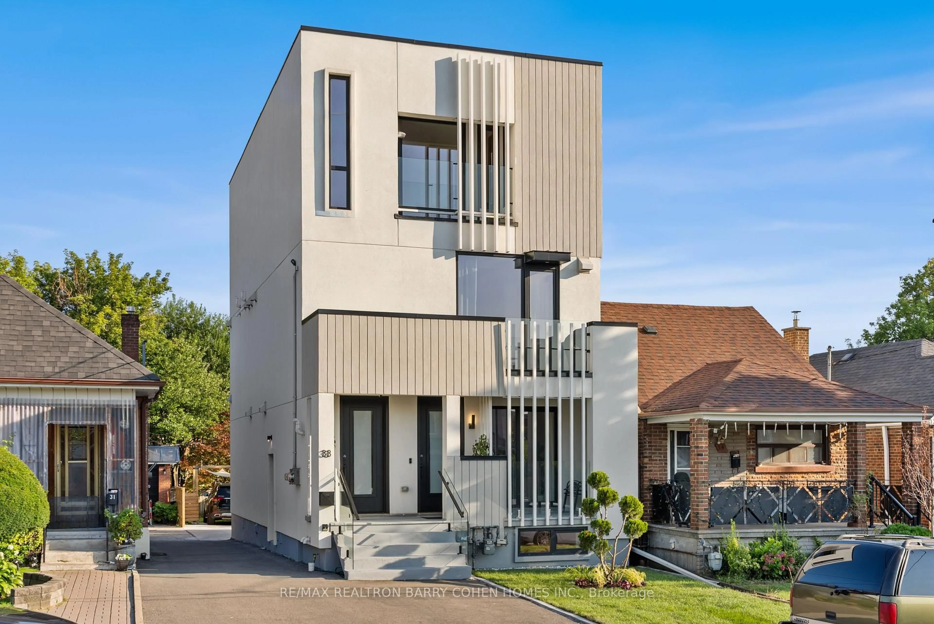 Home with brick exterior material, street for 33 Lanark Ave, Toronto Ontario M6C 2B5