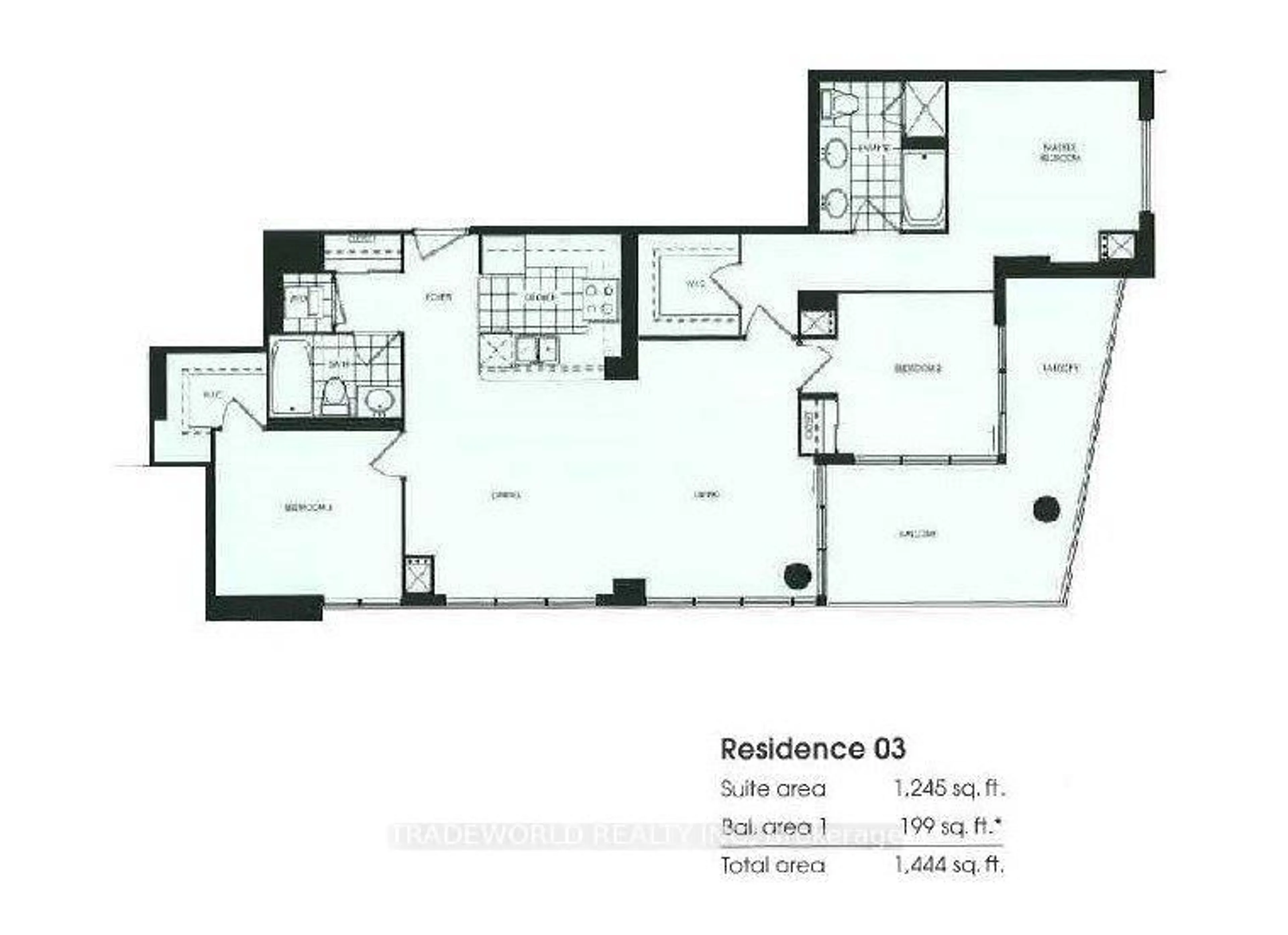 Floor plan for 33 Bay St #5003, Toronto Ontario M5J 2Z3