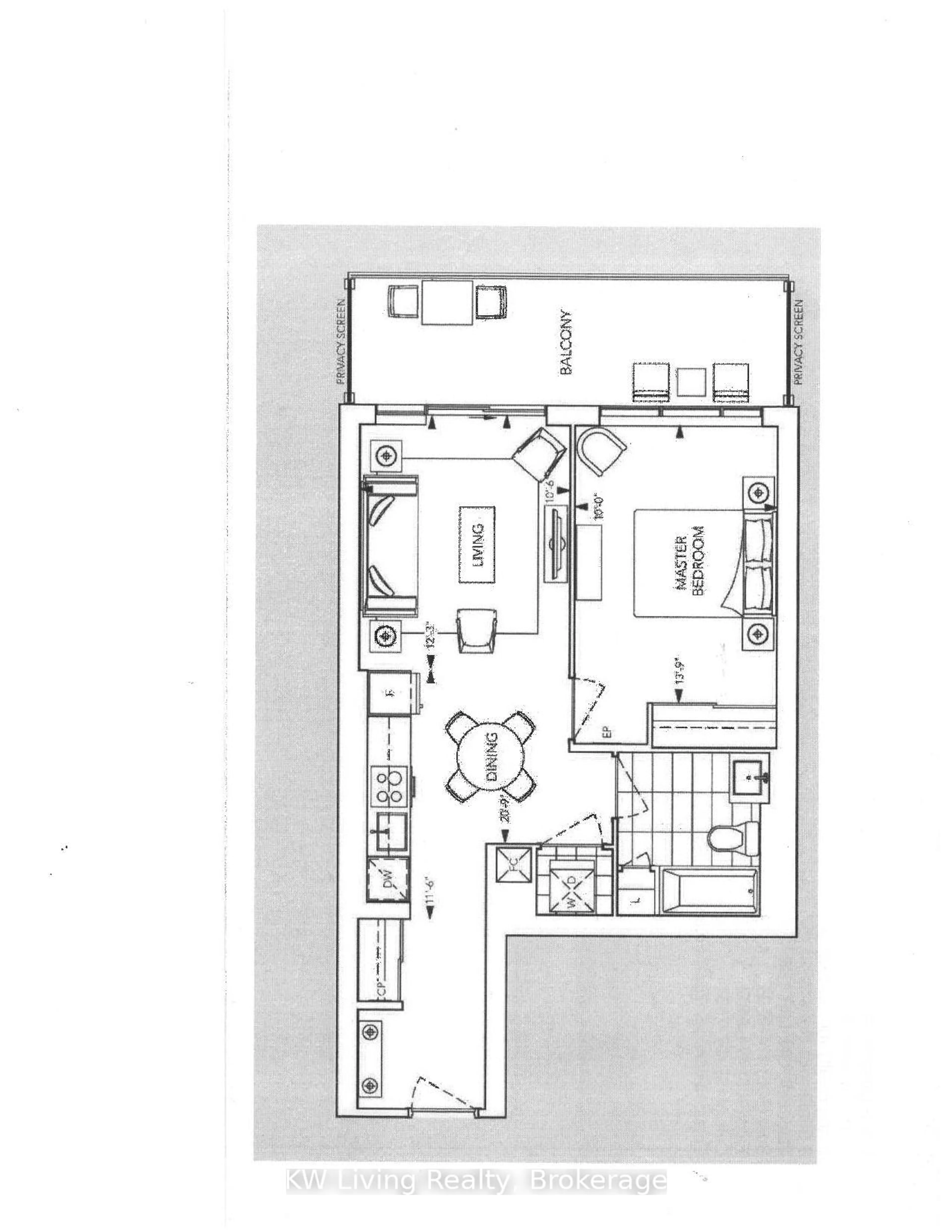 Floor plan for 30 Inn on the Park Dr #1608, Toronto Ontario M3C 0P8