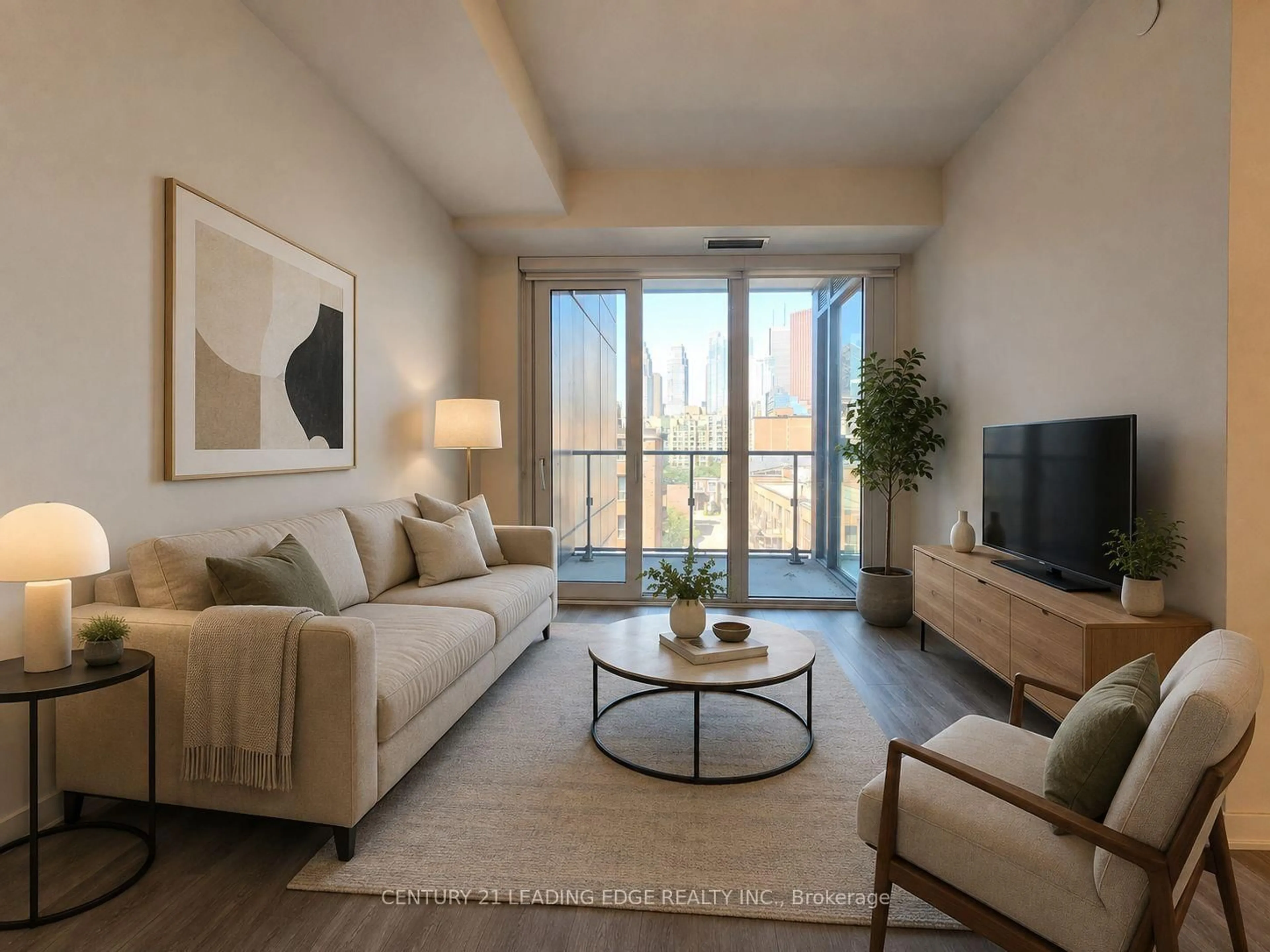 Living room with furniture, unknown for 135 Lower Sherbourne St #565, Toronto Ontario M5A 1Y4