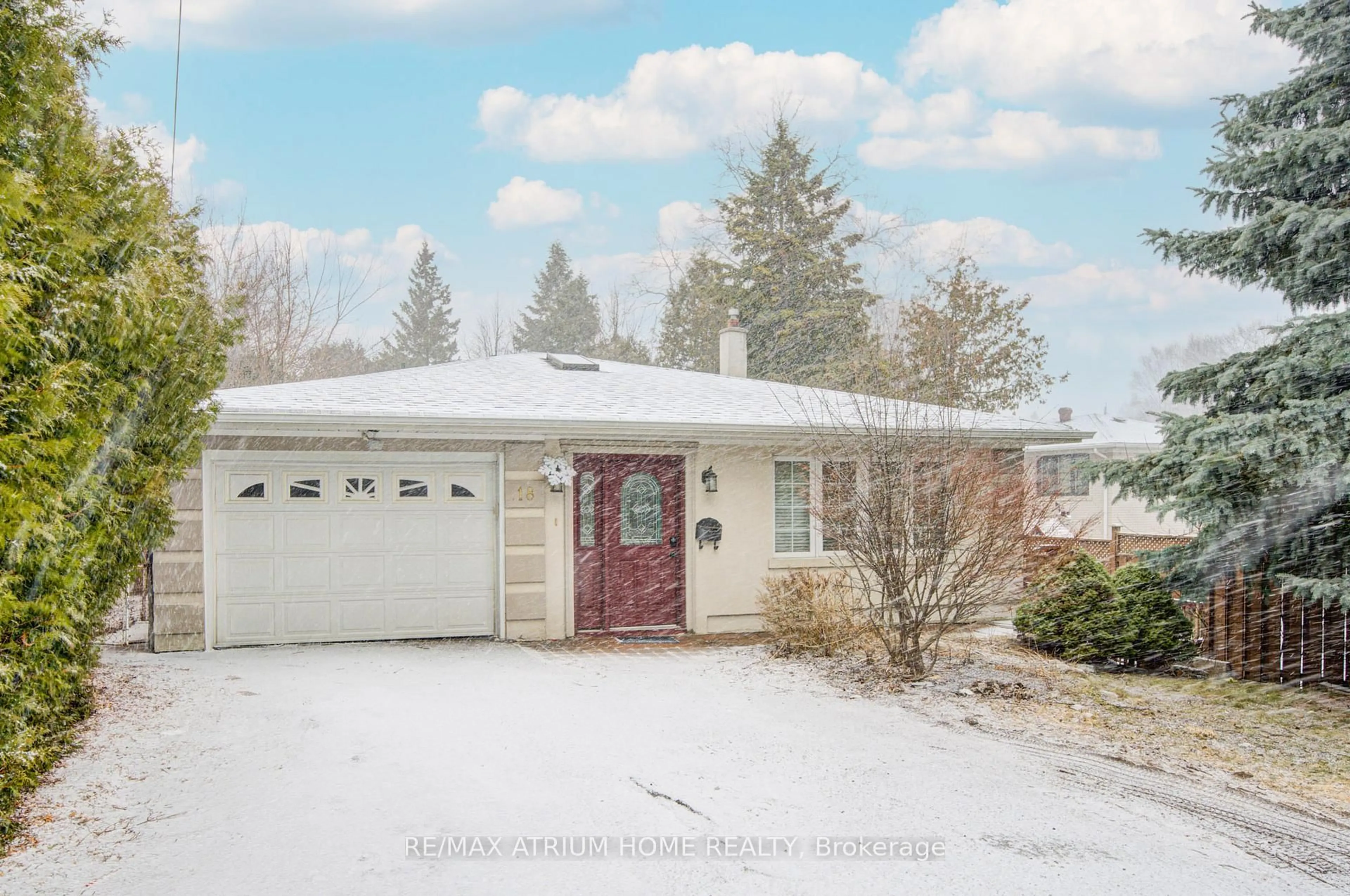 Home with vinyl exterior material, street for 18 Doverwood Crt, Toronto Ontario M2M 2G7