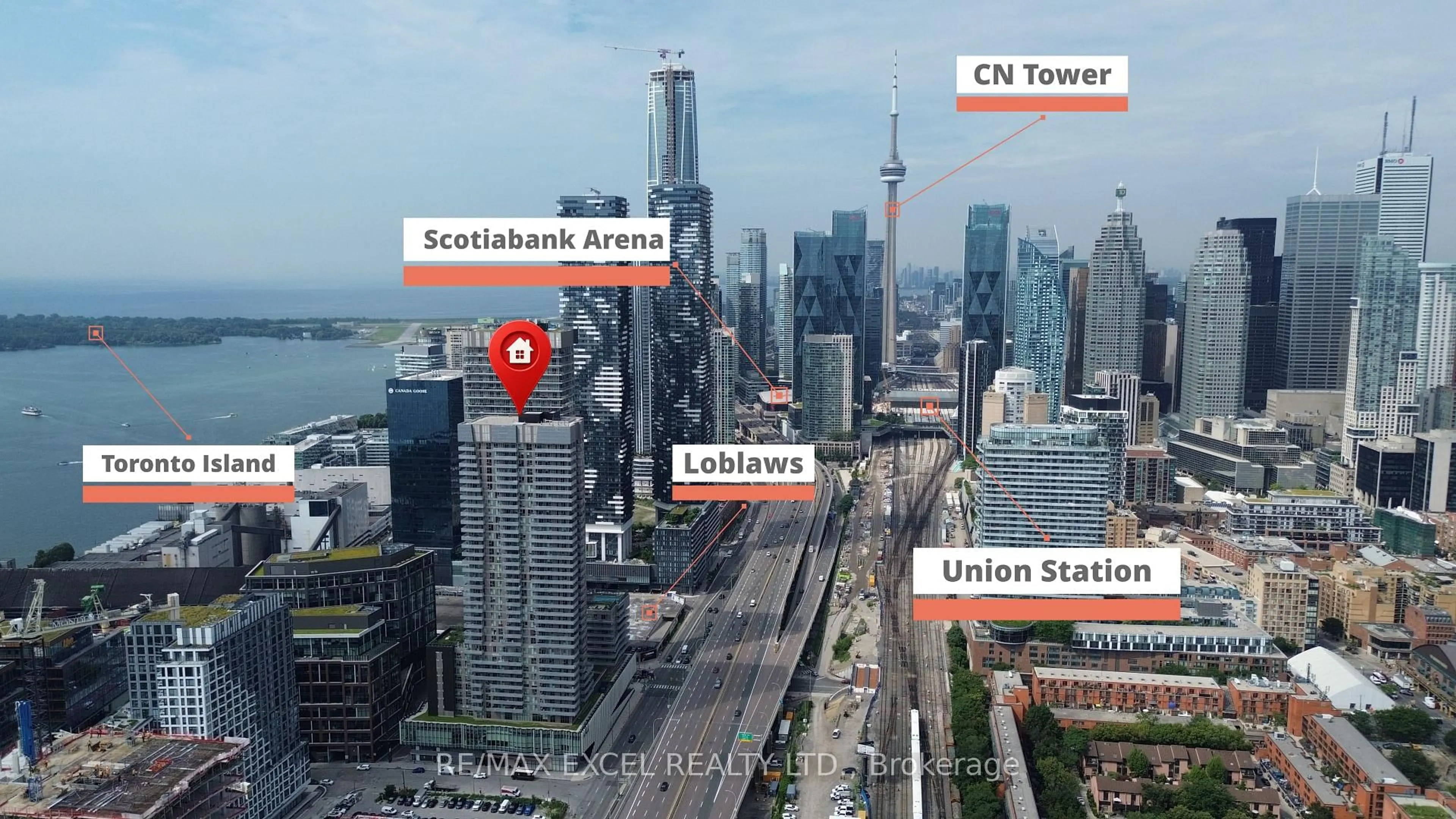 Picture of a map for 20 Richardson St #3311, Toronto Ontario M5A 0S6