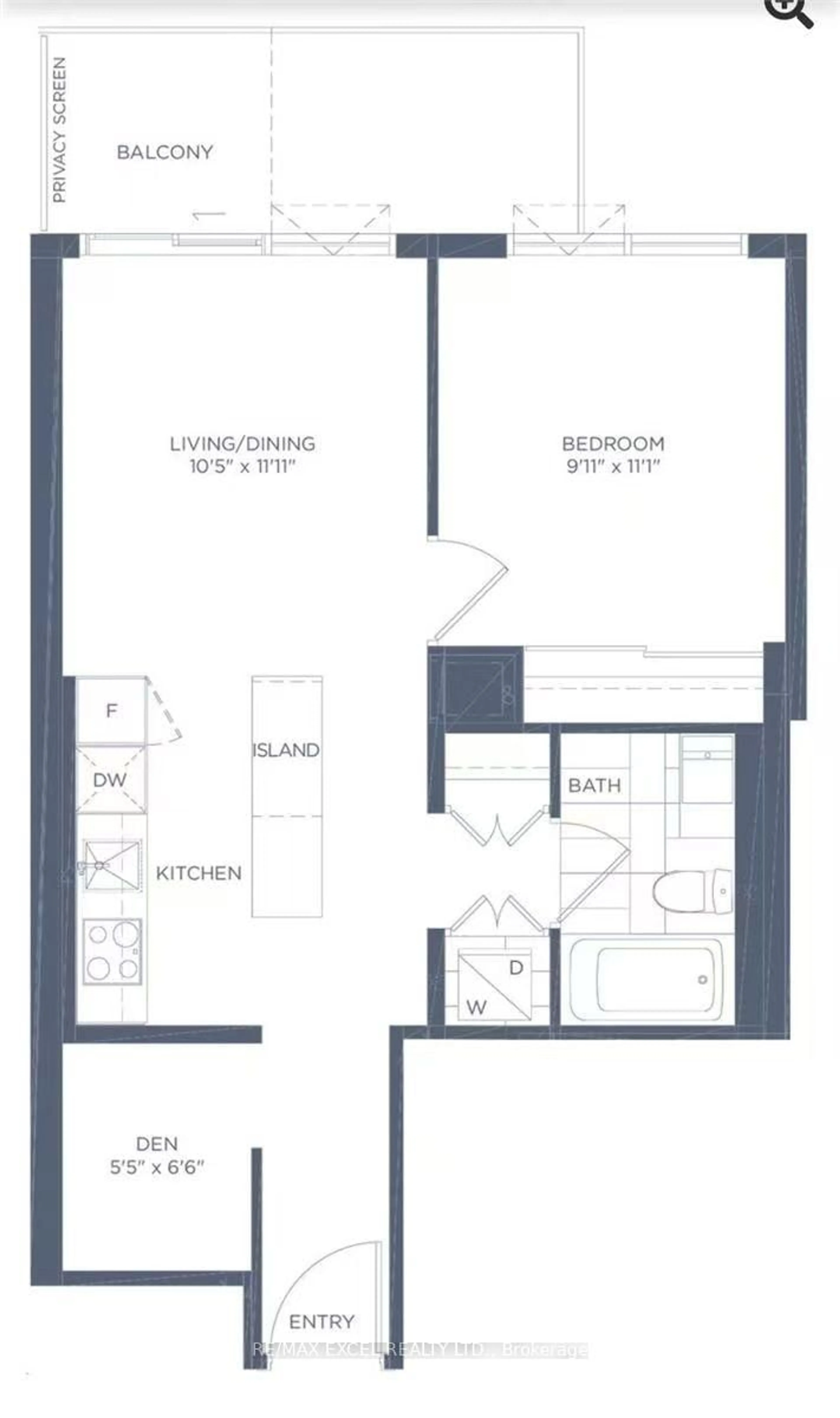 Floor plan for 20 Richardson St #3311, Toronto Ontario M5A 0S6
