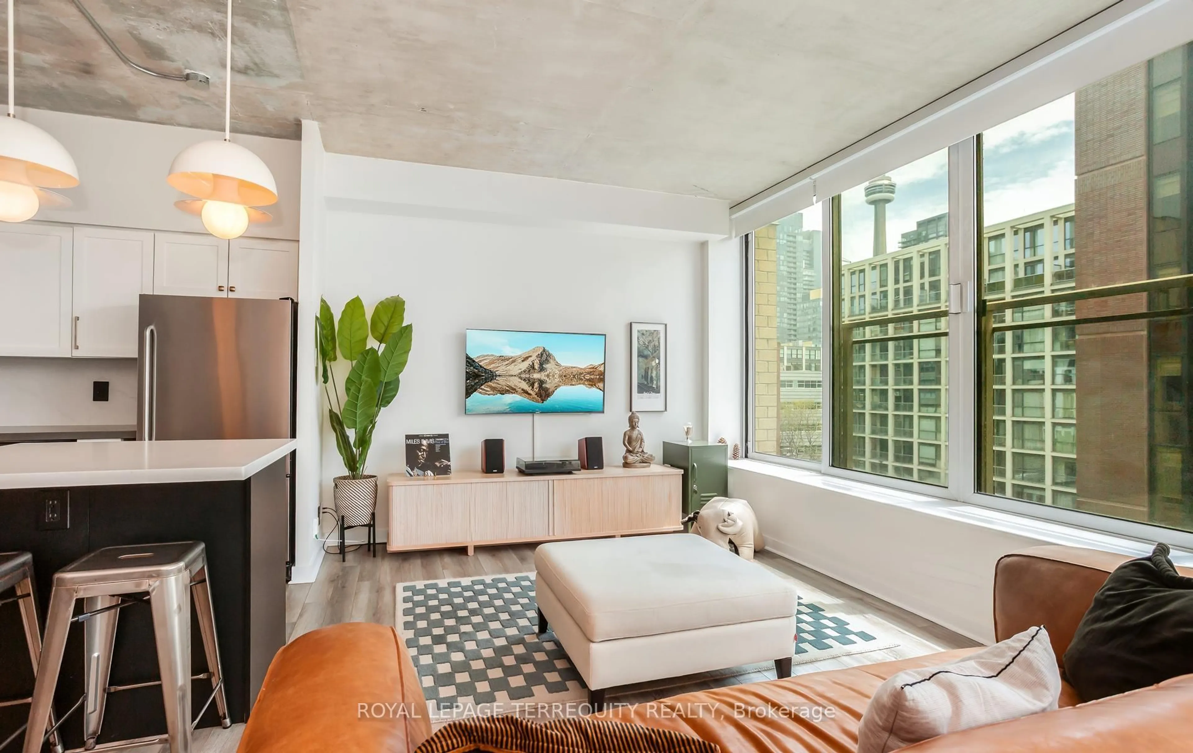 Living room with furniture, unknown for 50 Camden St #704, Toronto Ontario M5V 3N1