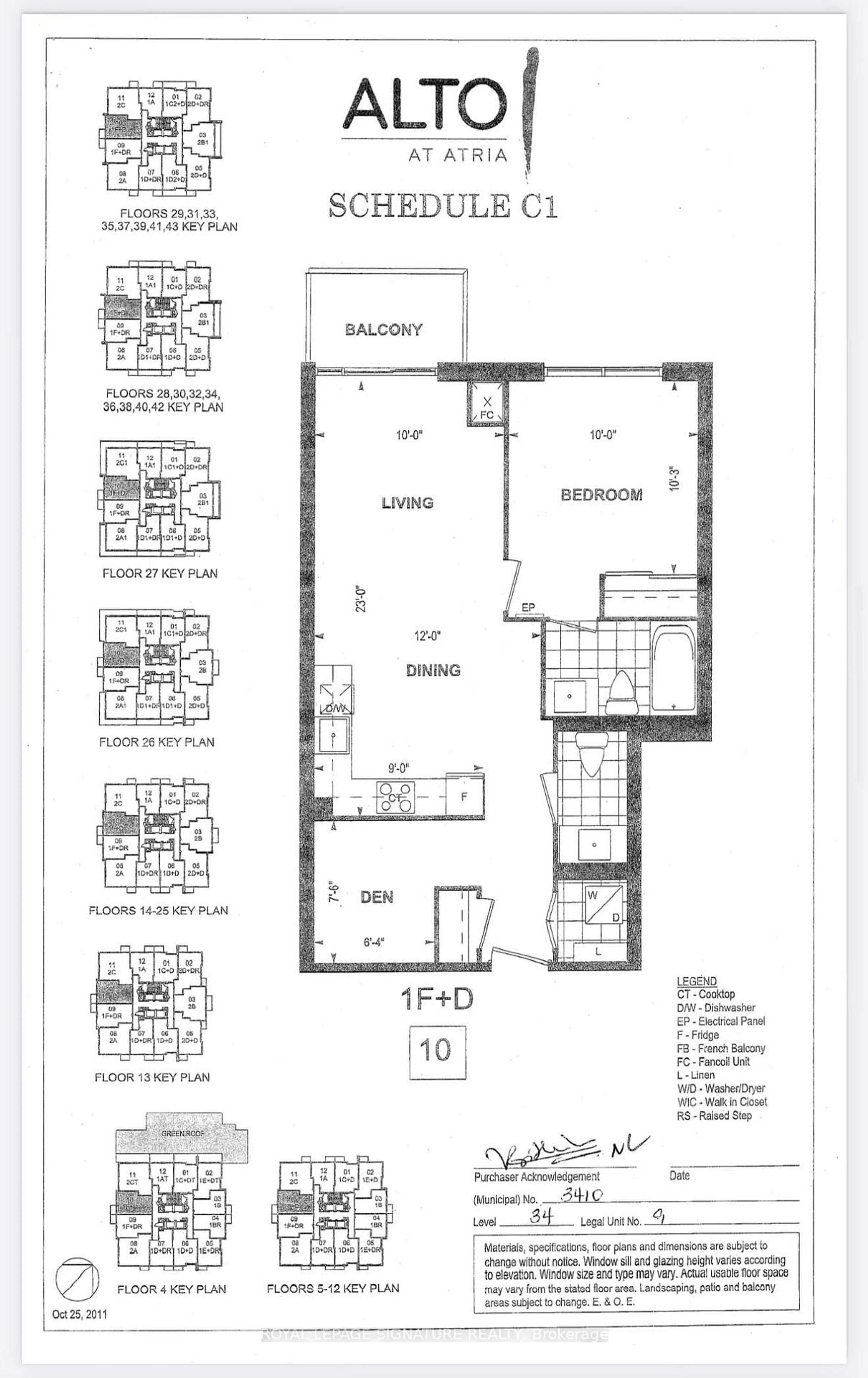 Floor plan for 55 Ann O'Reilly Rd #3410, Toronto Ontario M2J 0E1
