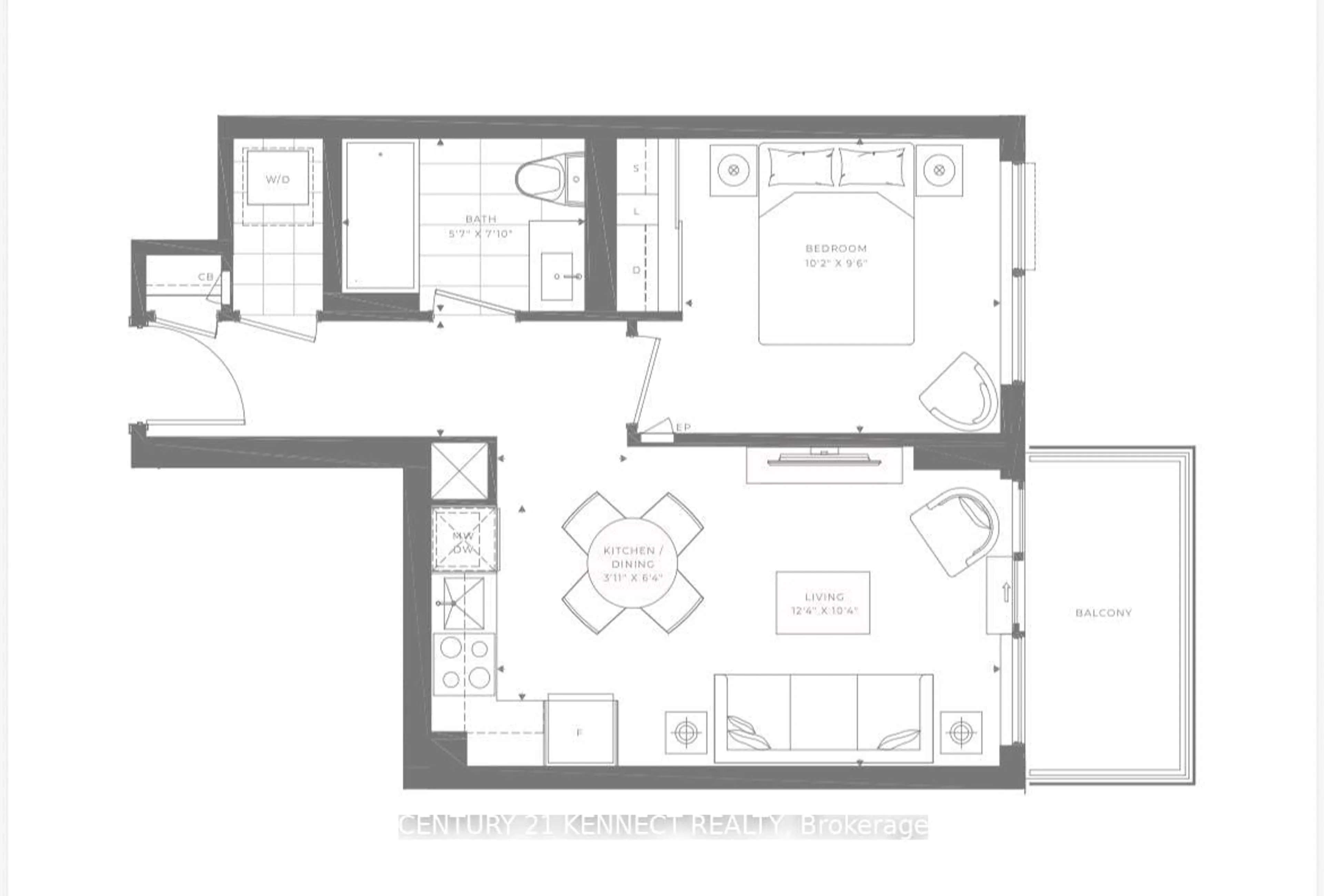 Floor plan for 7 Golden Lion Hts #826, Toronto Ontario M2M 0C1