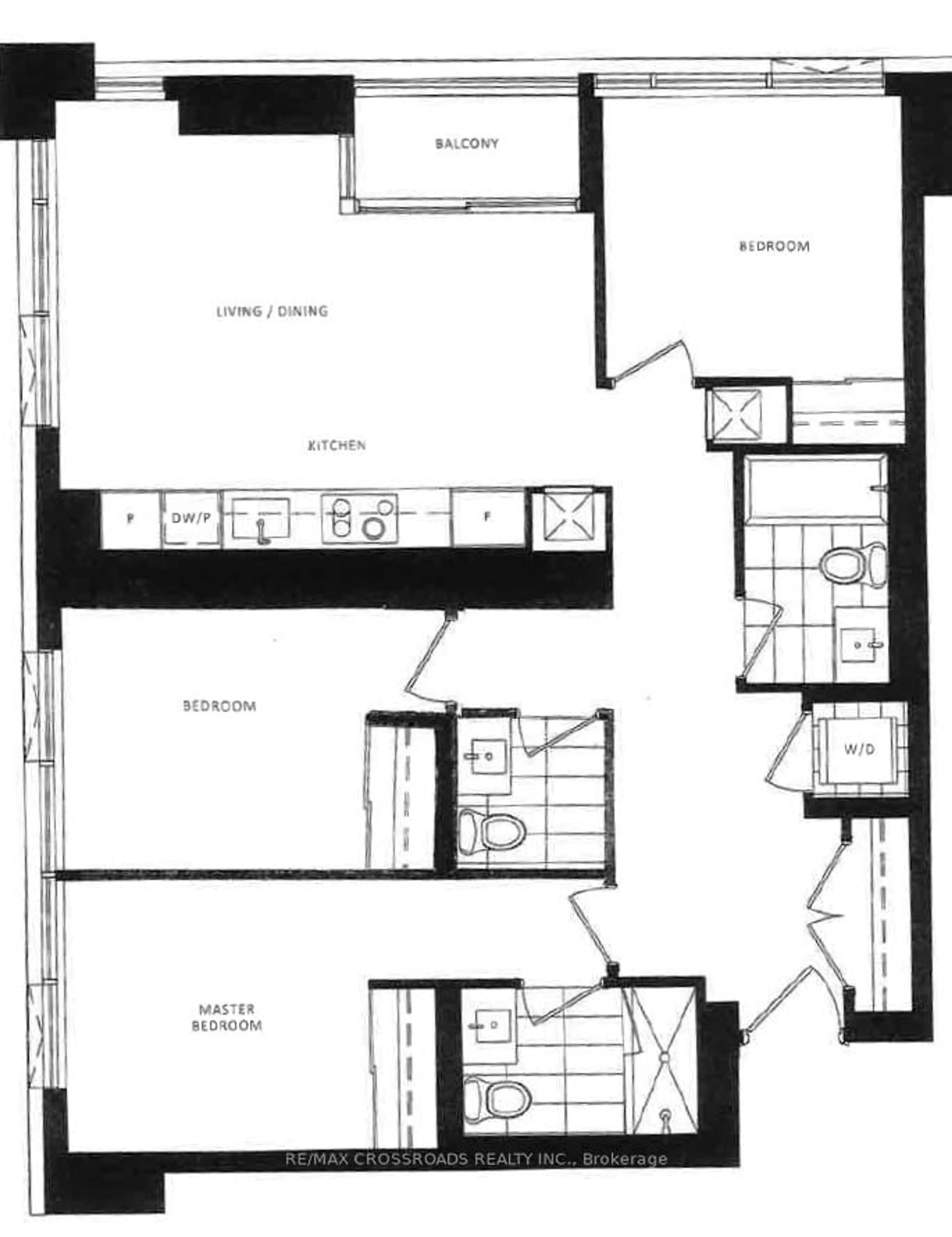 Floor plan for 609 Sherbourne St #1204, Toronto Ontario M4X 0A4