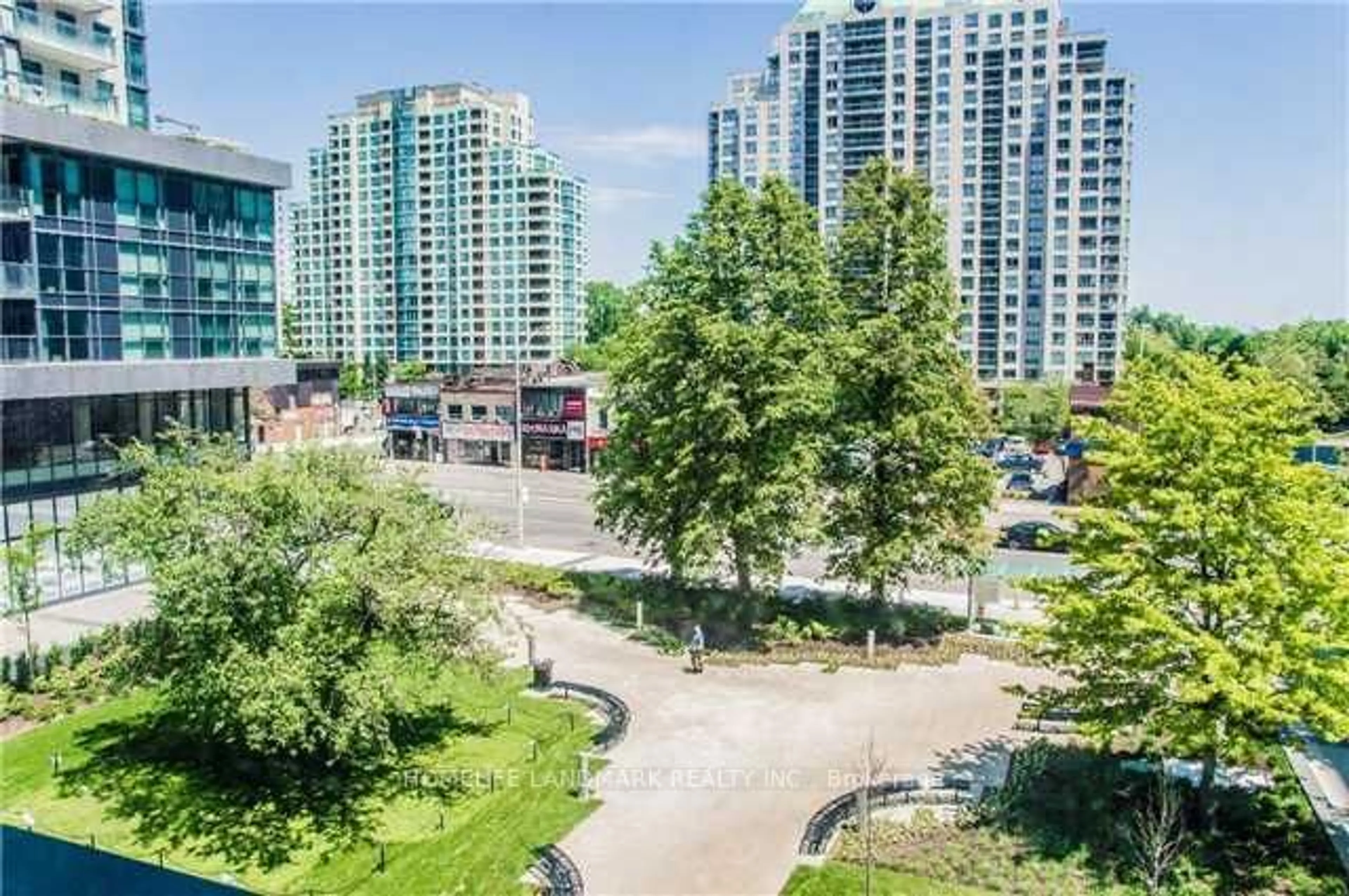 A pic from outside/outdoor area/front of a property/back of a property/a pic from drone, city buildings view from balcony for 5168 Yonge St #509, Toronto Ontario M2N 0G1