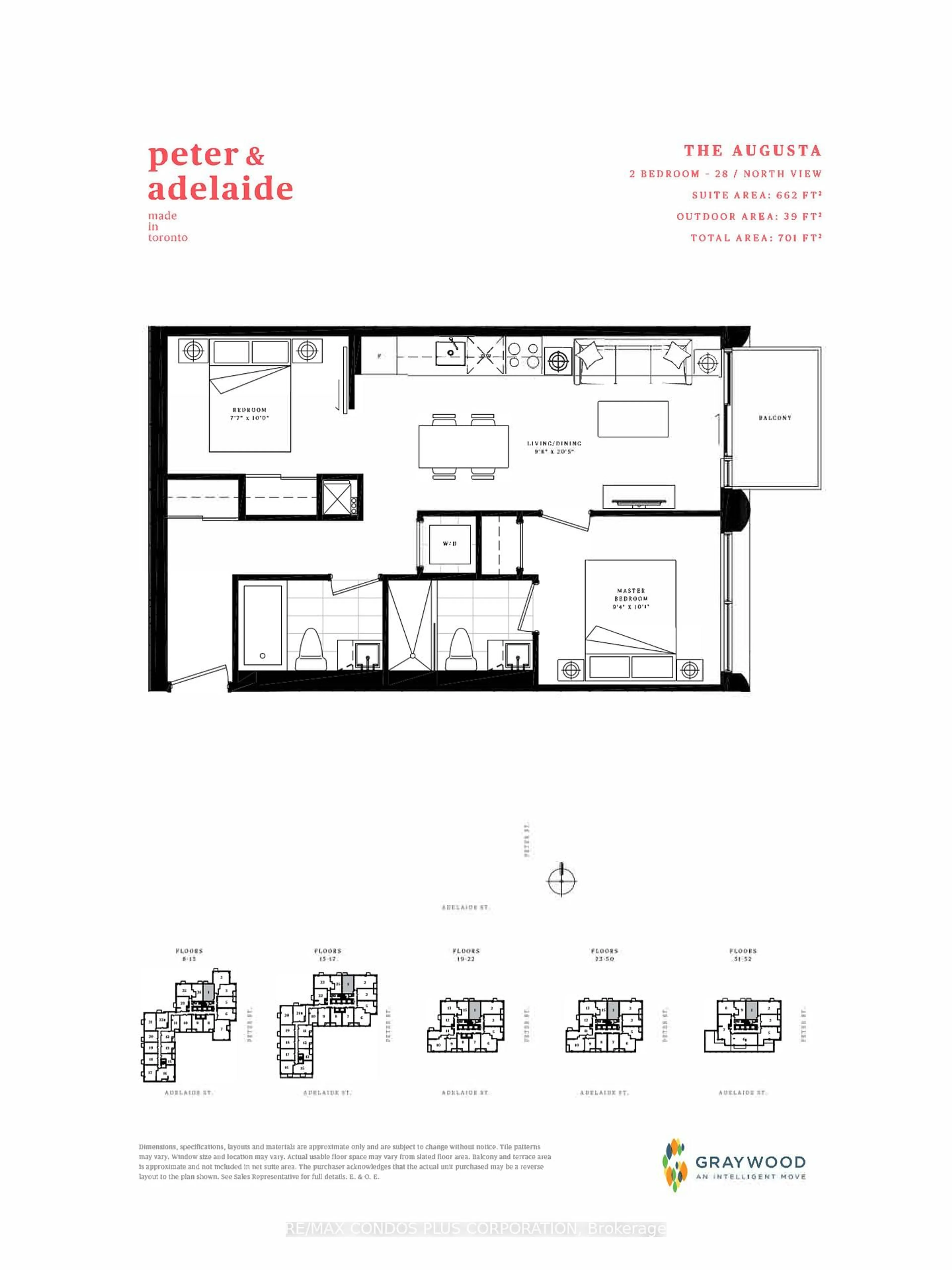 Floor plan for 108 Peter St #2101, Toronto Ontario M5V 0W2