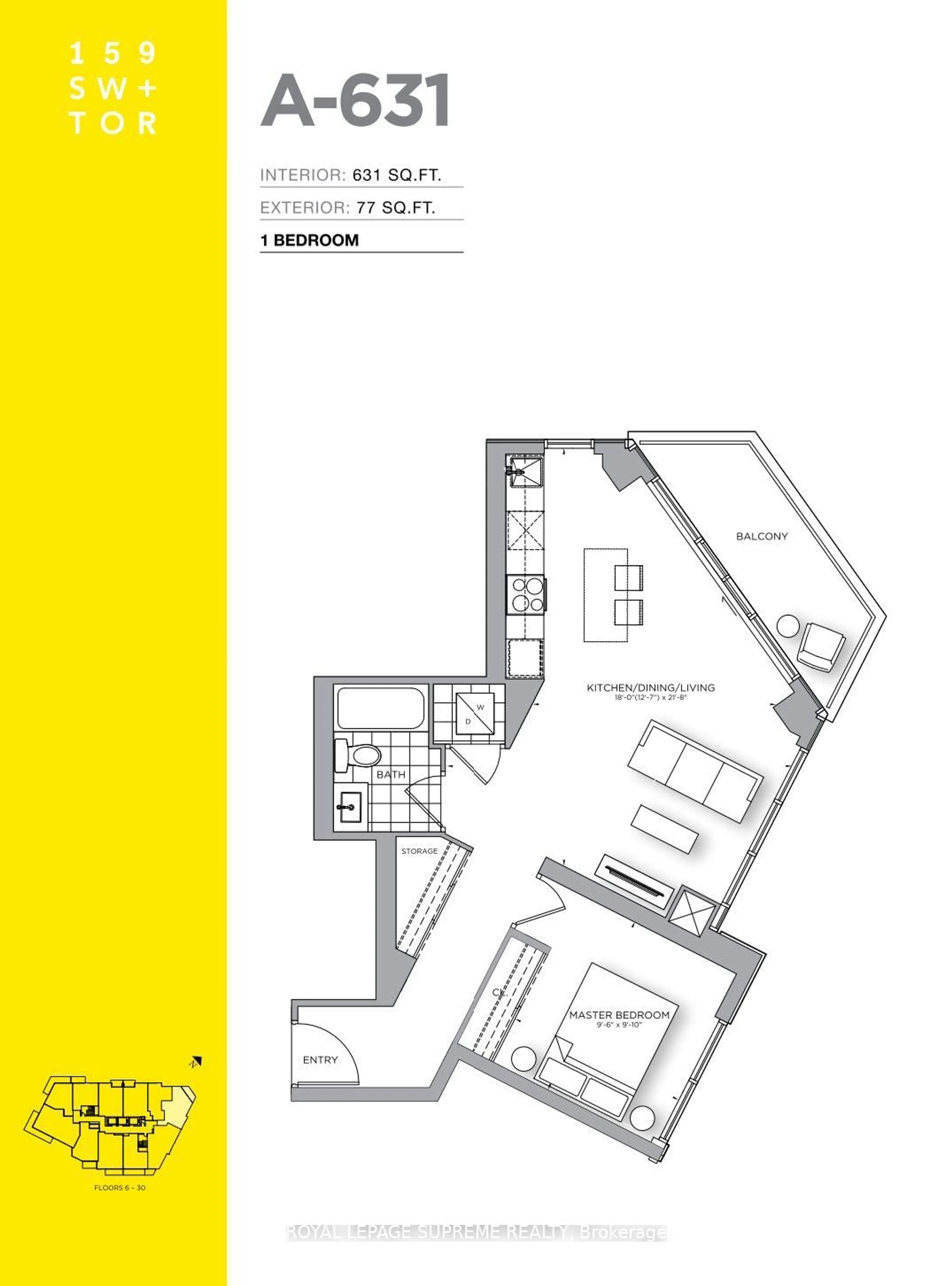 Floor plan for 159 Wellesley St #2603, Toronto Ontario M4Y 0H5