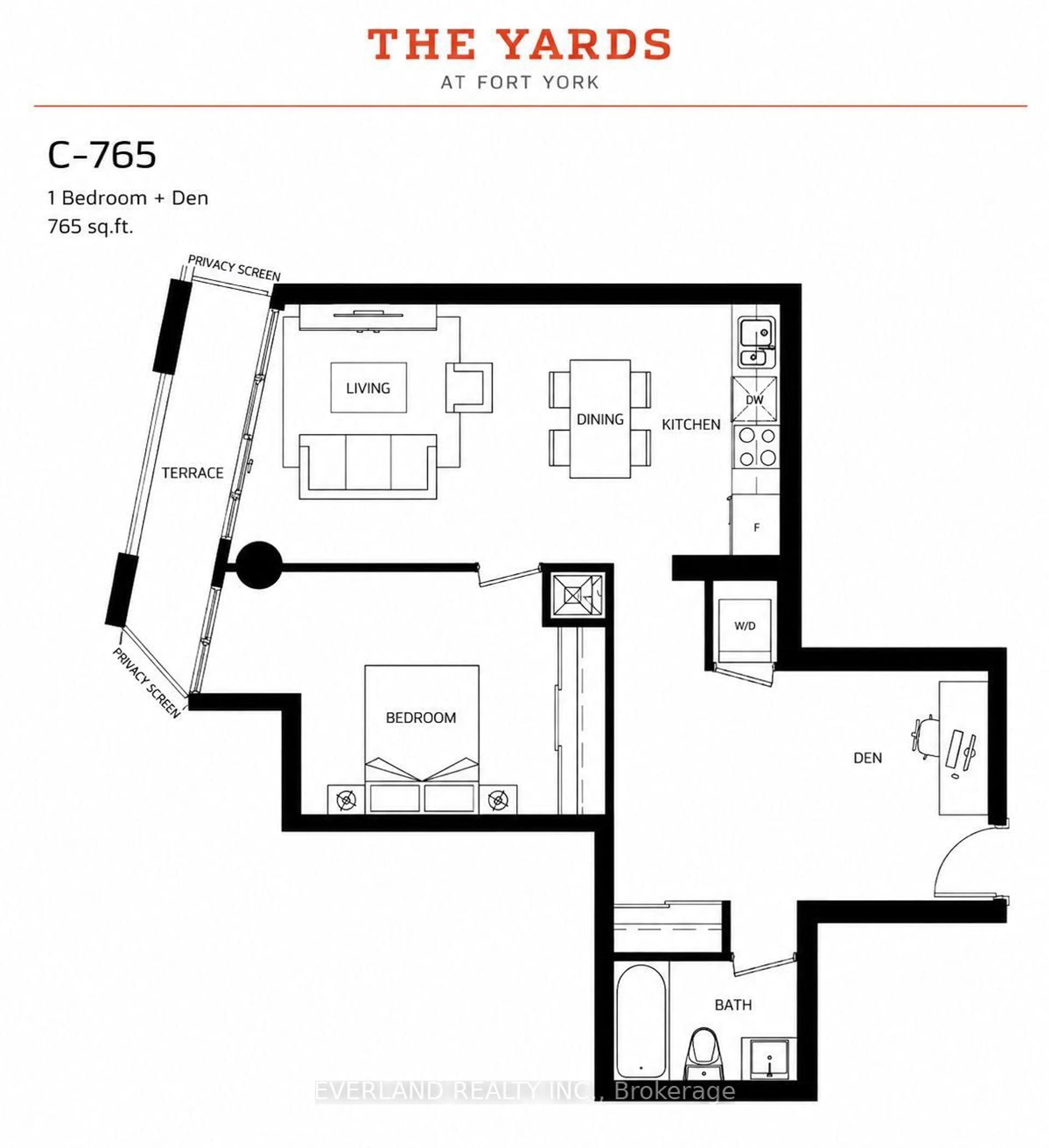 Floor plan for 20 Bruyeres Mews #201, Toronto Ontario M5V 0G8