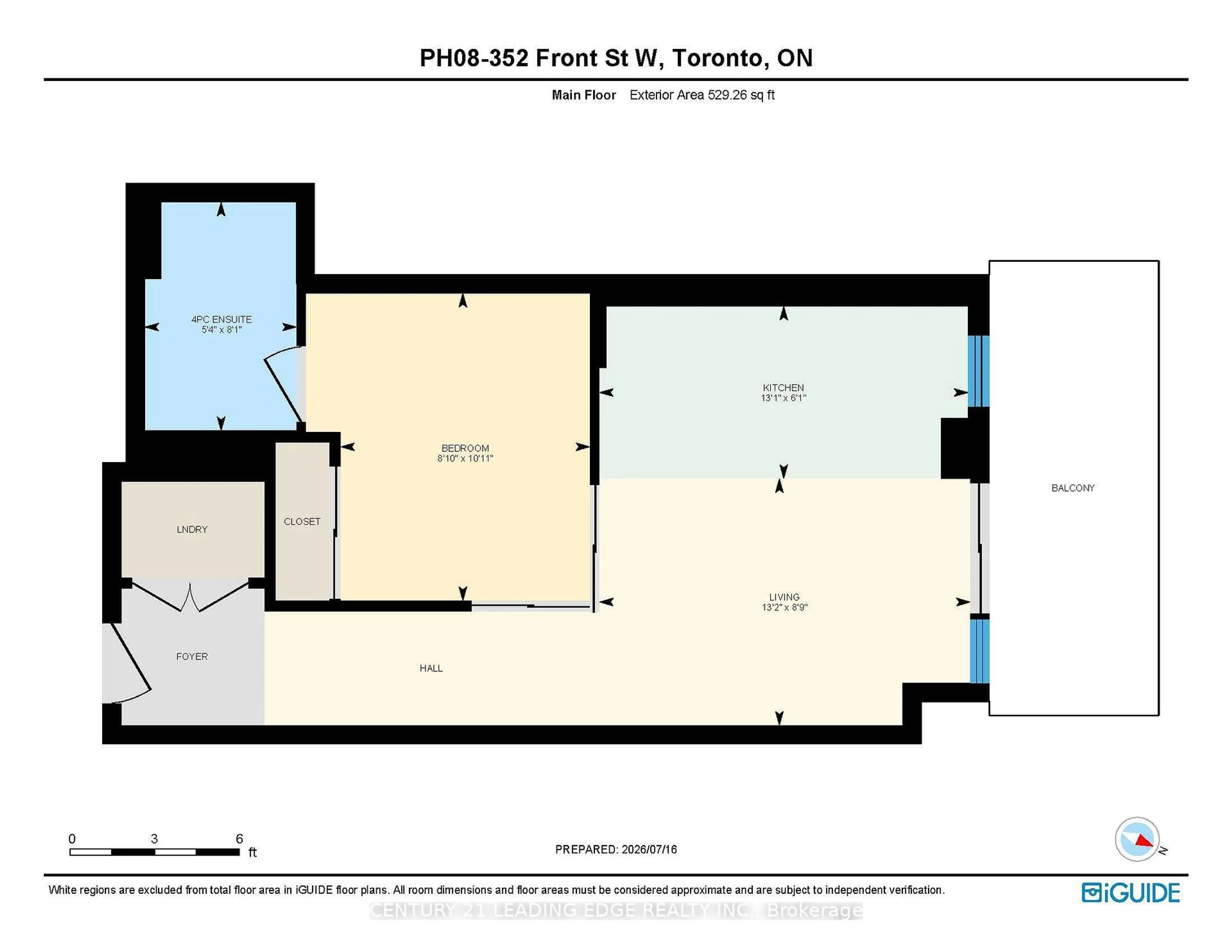 Floor plan for 352 Front St #PH08, Toronto Ontario M5V 1B5