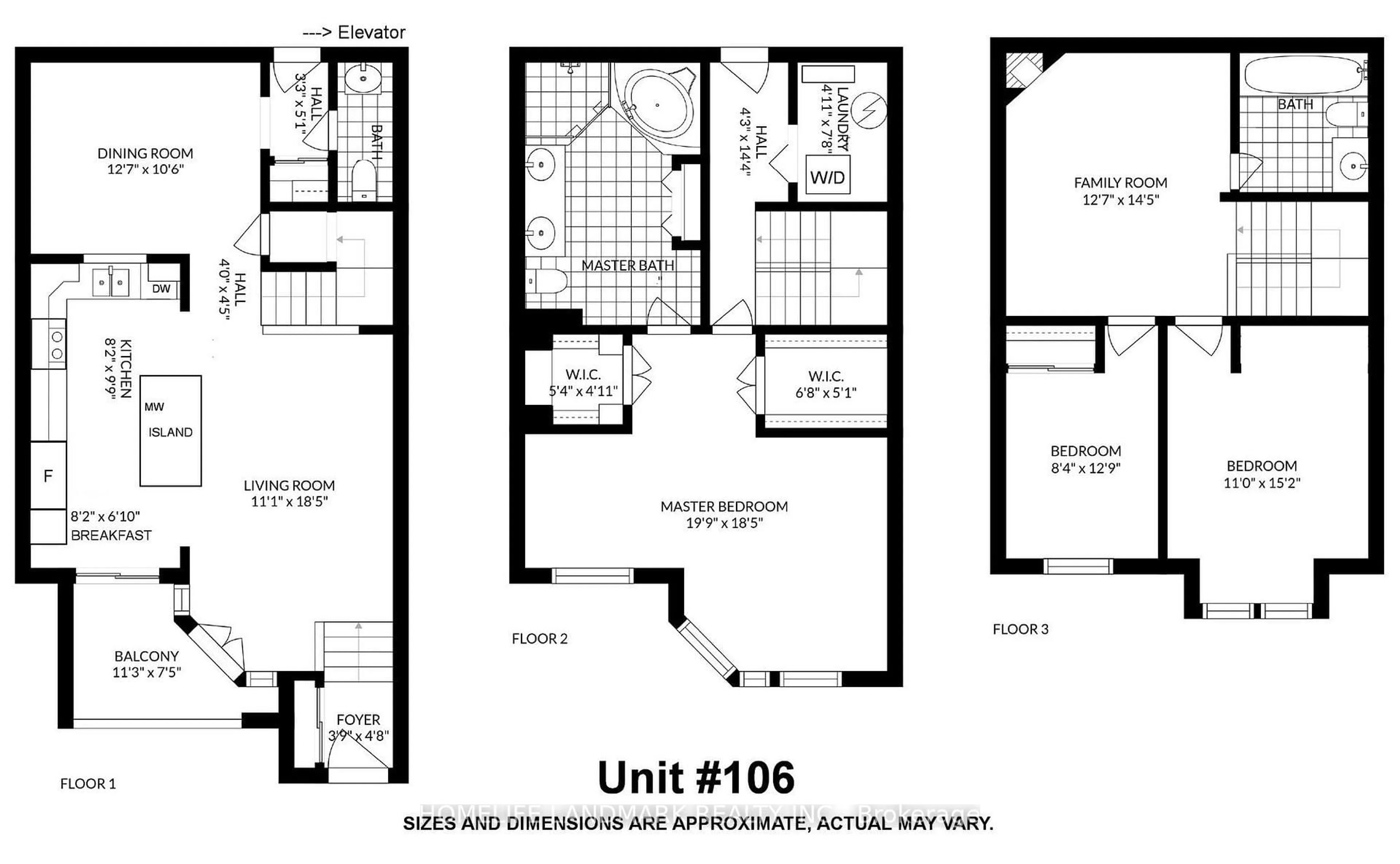 Floor plan for 5418 Yonge St #106, Toronto Ontario M2N 6X4