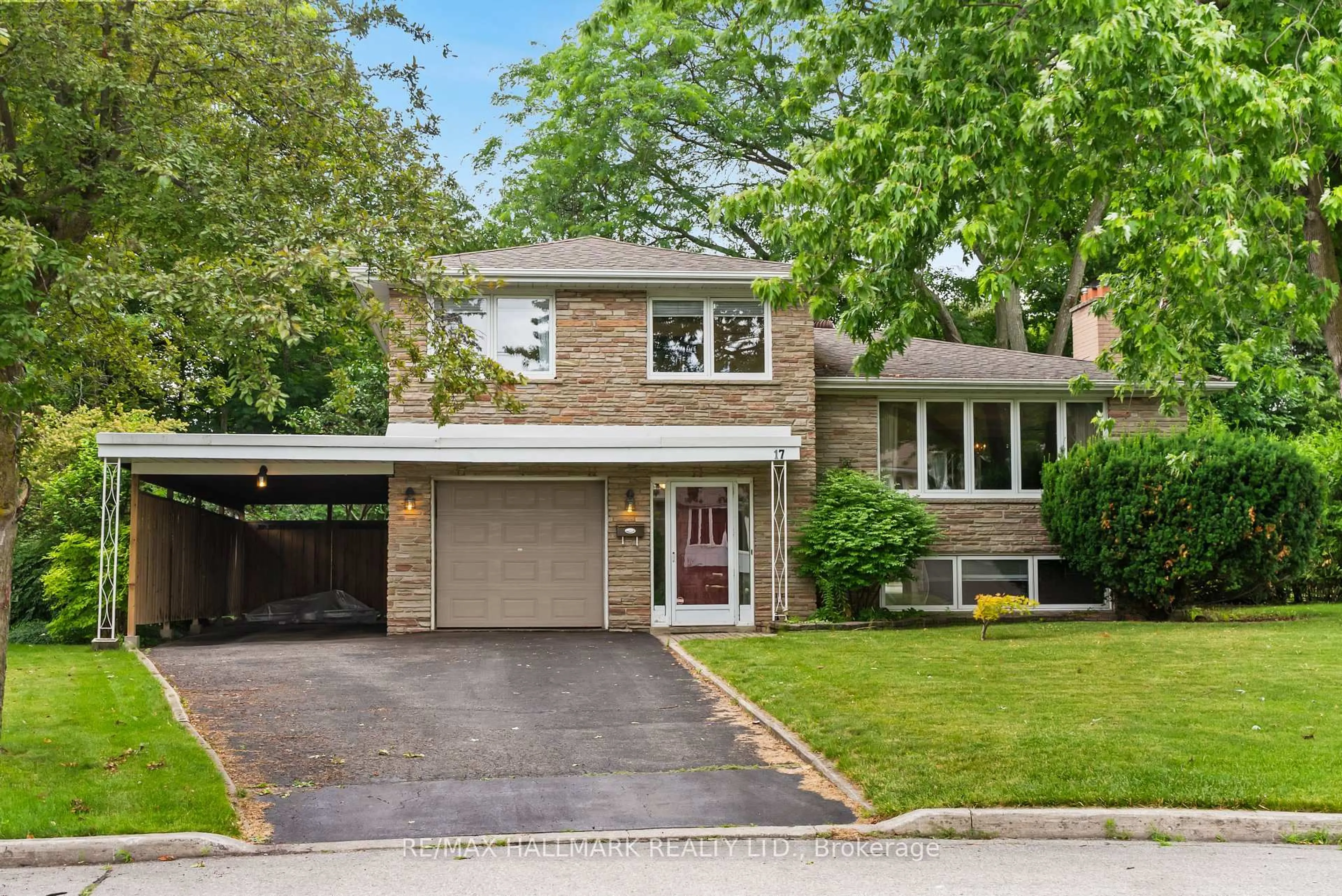 Home with brick exterior material, street for 17 Greenyards Dr, Toronto Ontario M2M 2R7