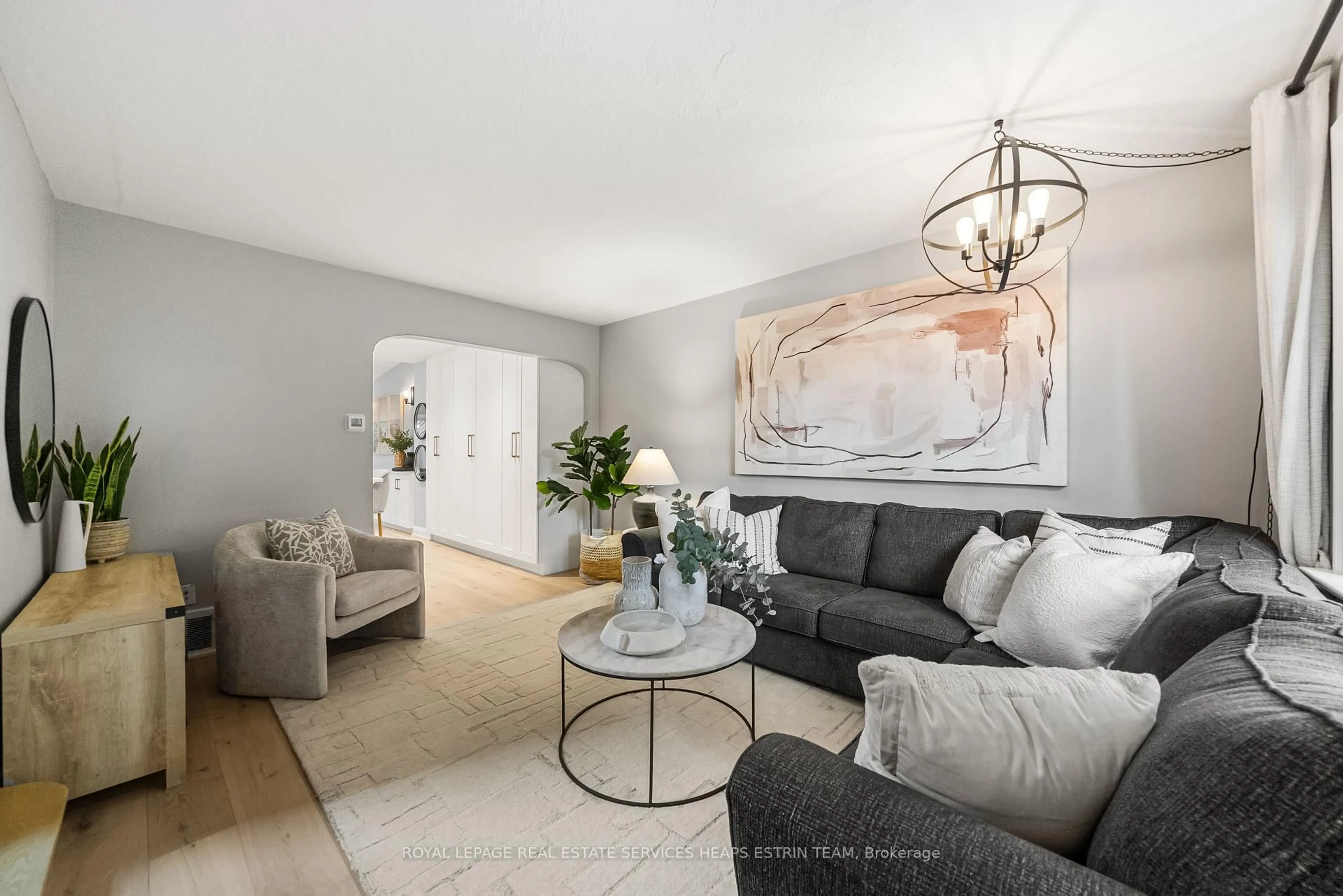 Living room with furniture, unknown for 366 Laird Dr, Toronto Ontario M4G 3X9
