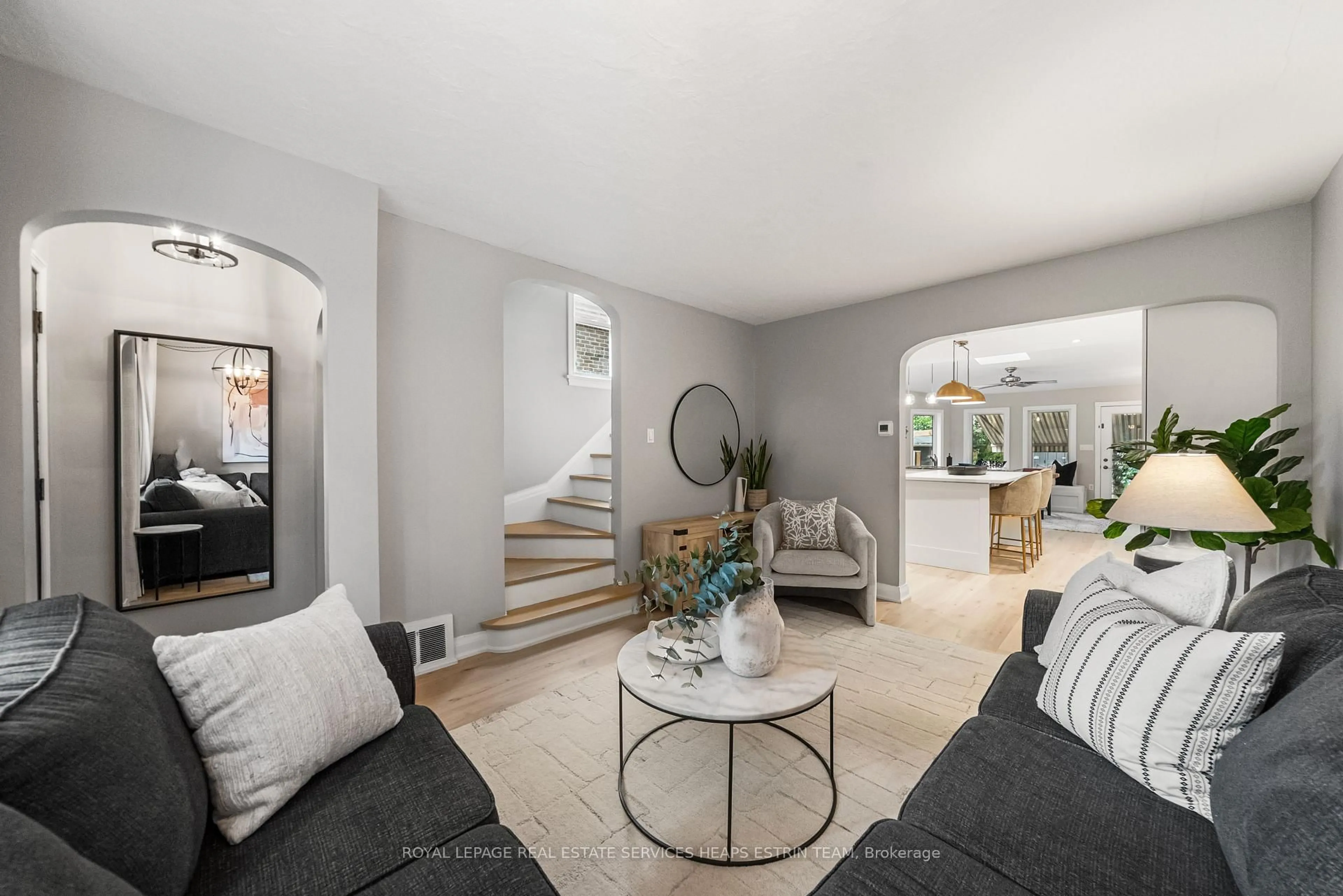 Living room with furniture, unknown for 366 Laird Dr, Toronto Ontario M4G 3X9