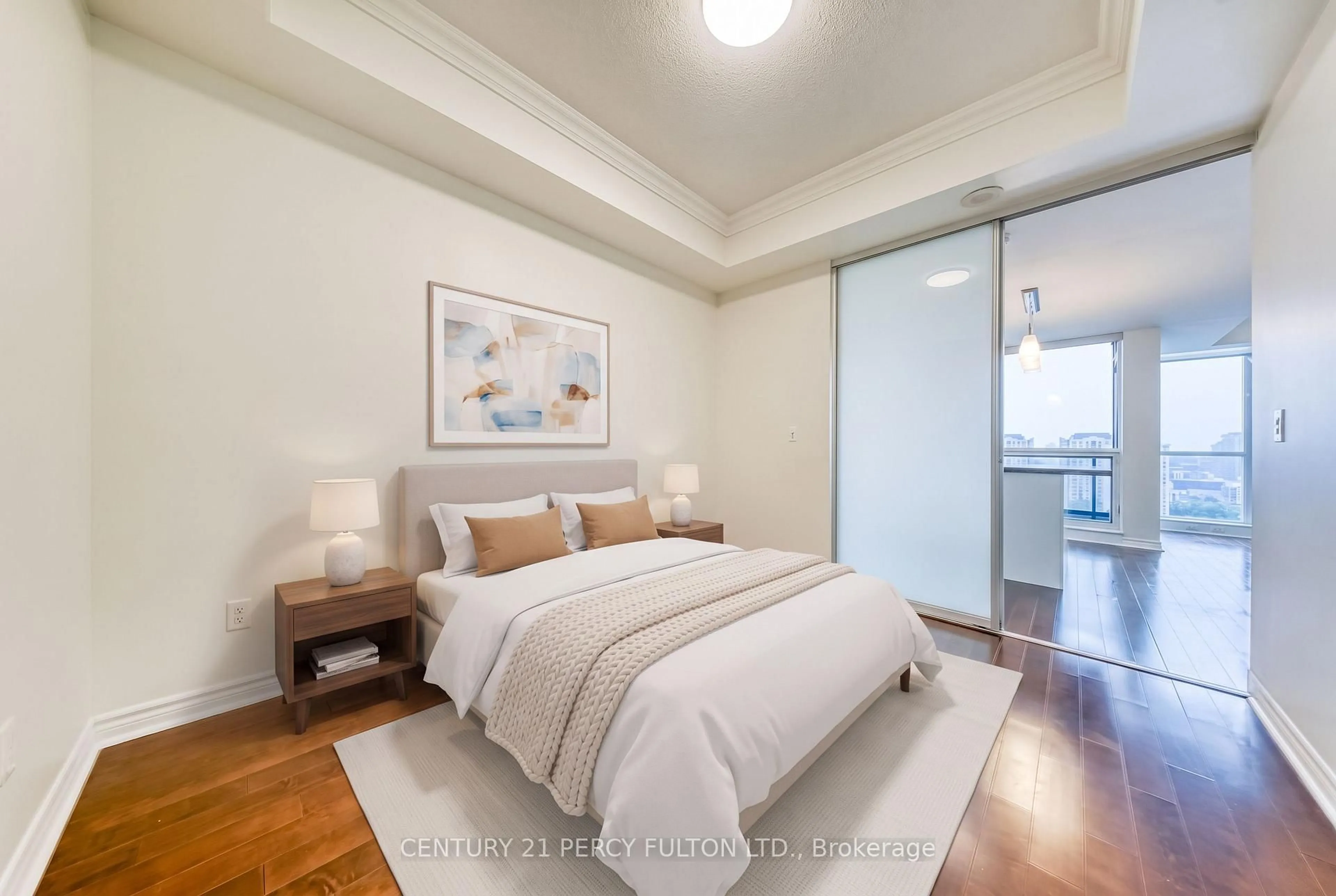 Bedroom with bed, unknown for 2885 Bayview Ave #1320, Toronto Ontario M2K 0A3