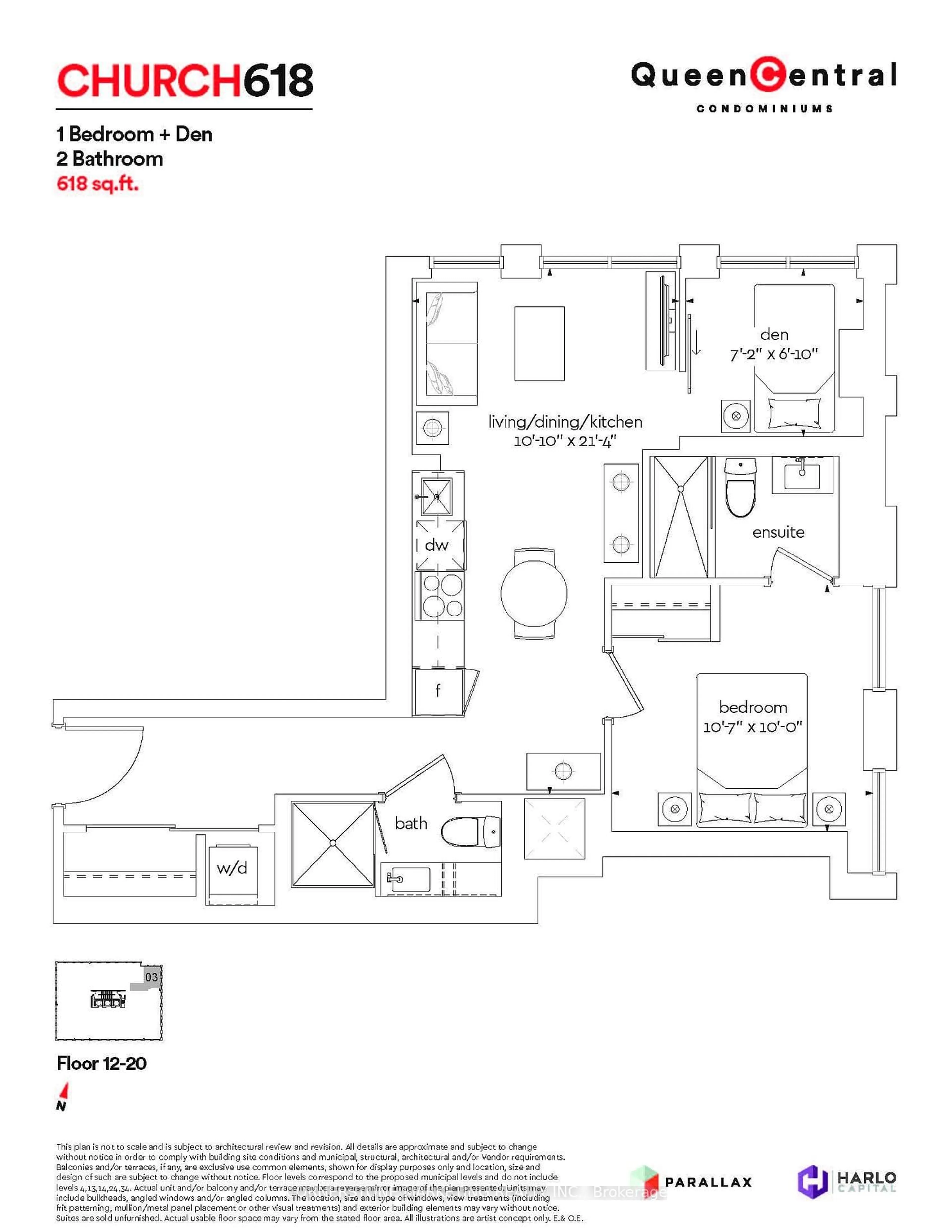 Floor plan for 100 Queen St #2003, Toronto Ontario M5C 0B5