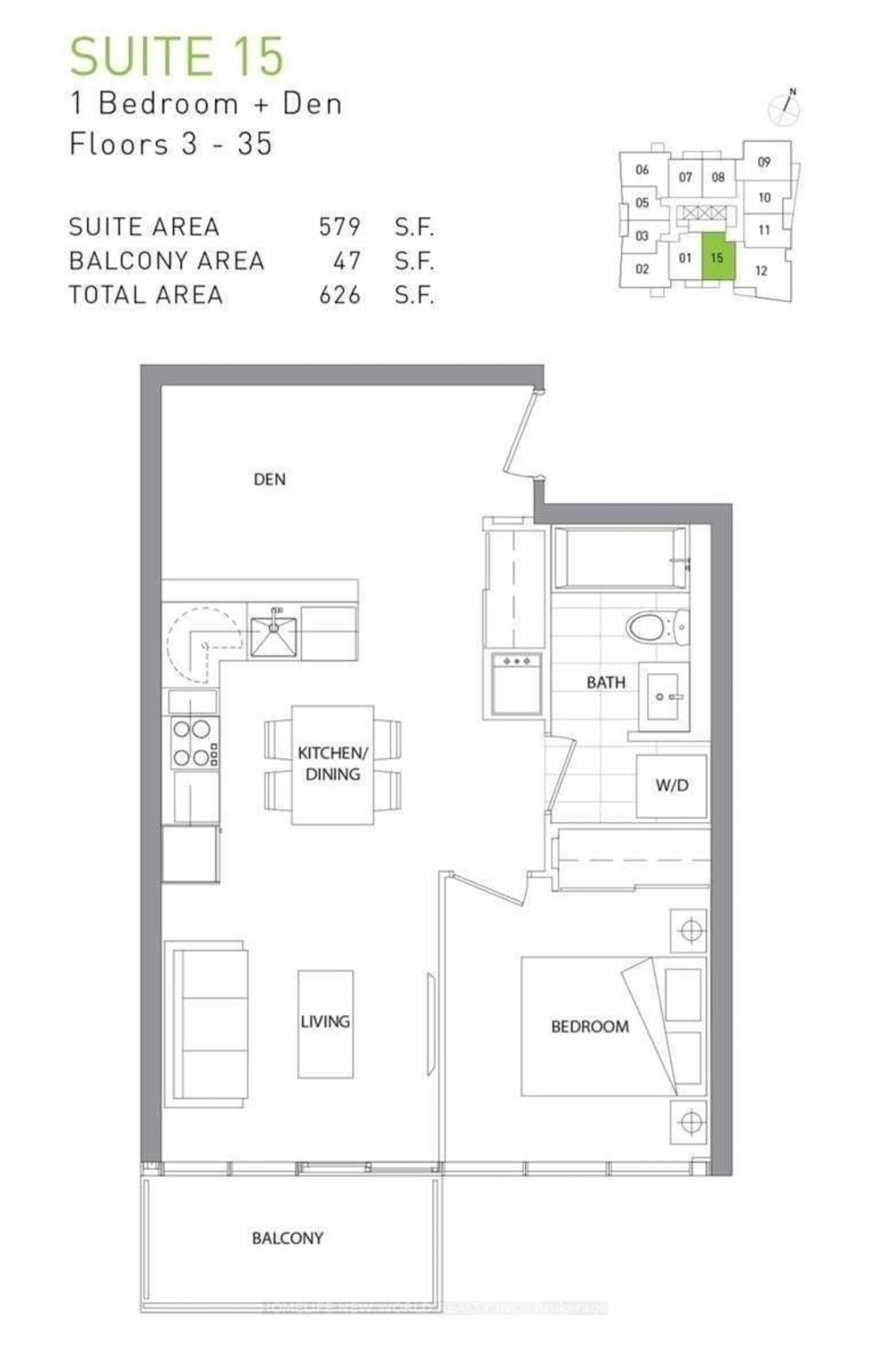 Floor plan for 70 Queens Wharf Rd #1515, Toronto Ontario M5V 0J2