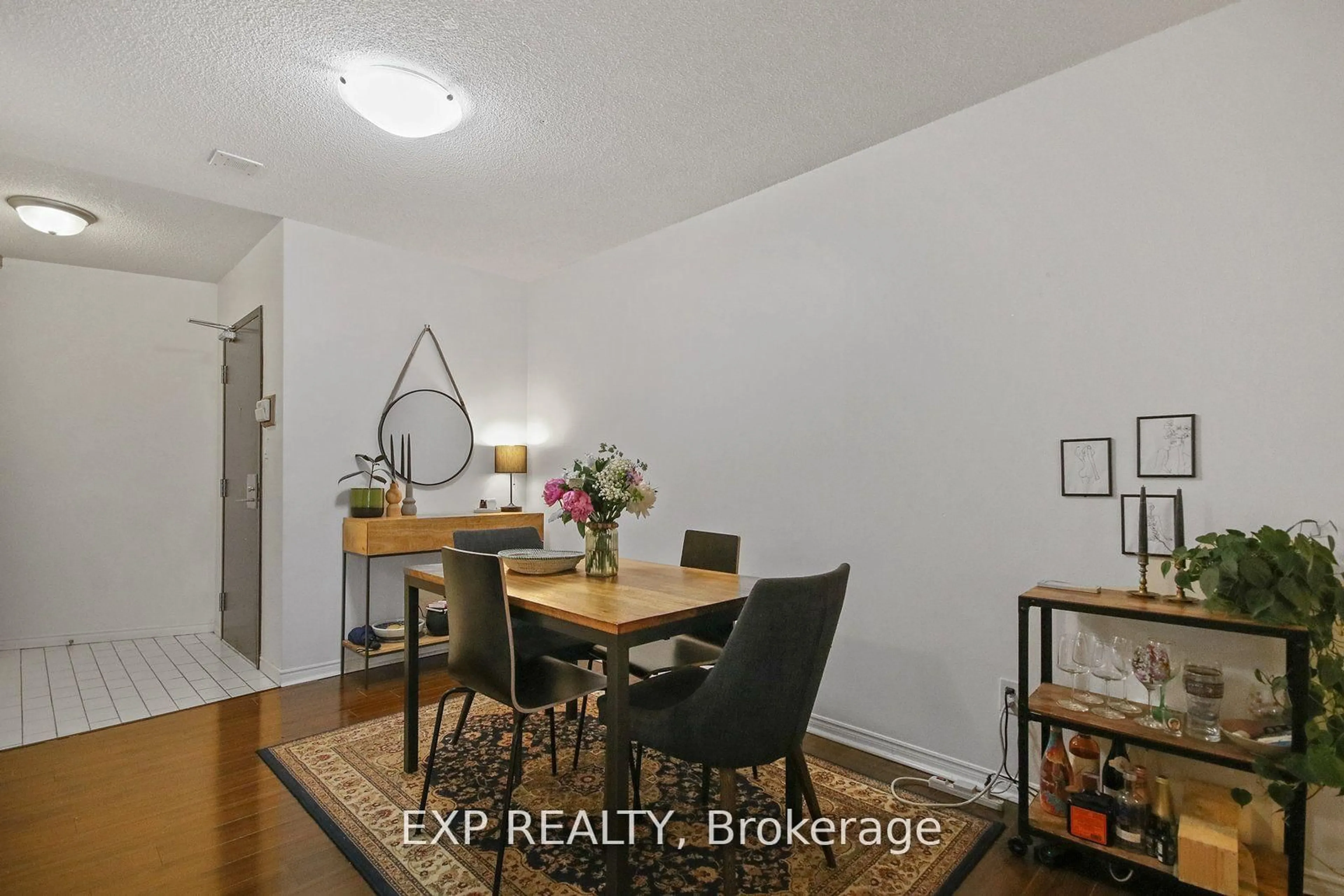 Dining room, wood/laminate floor for 25 The Esplanade #808, Toronto Ontario M5E 1W5