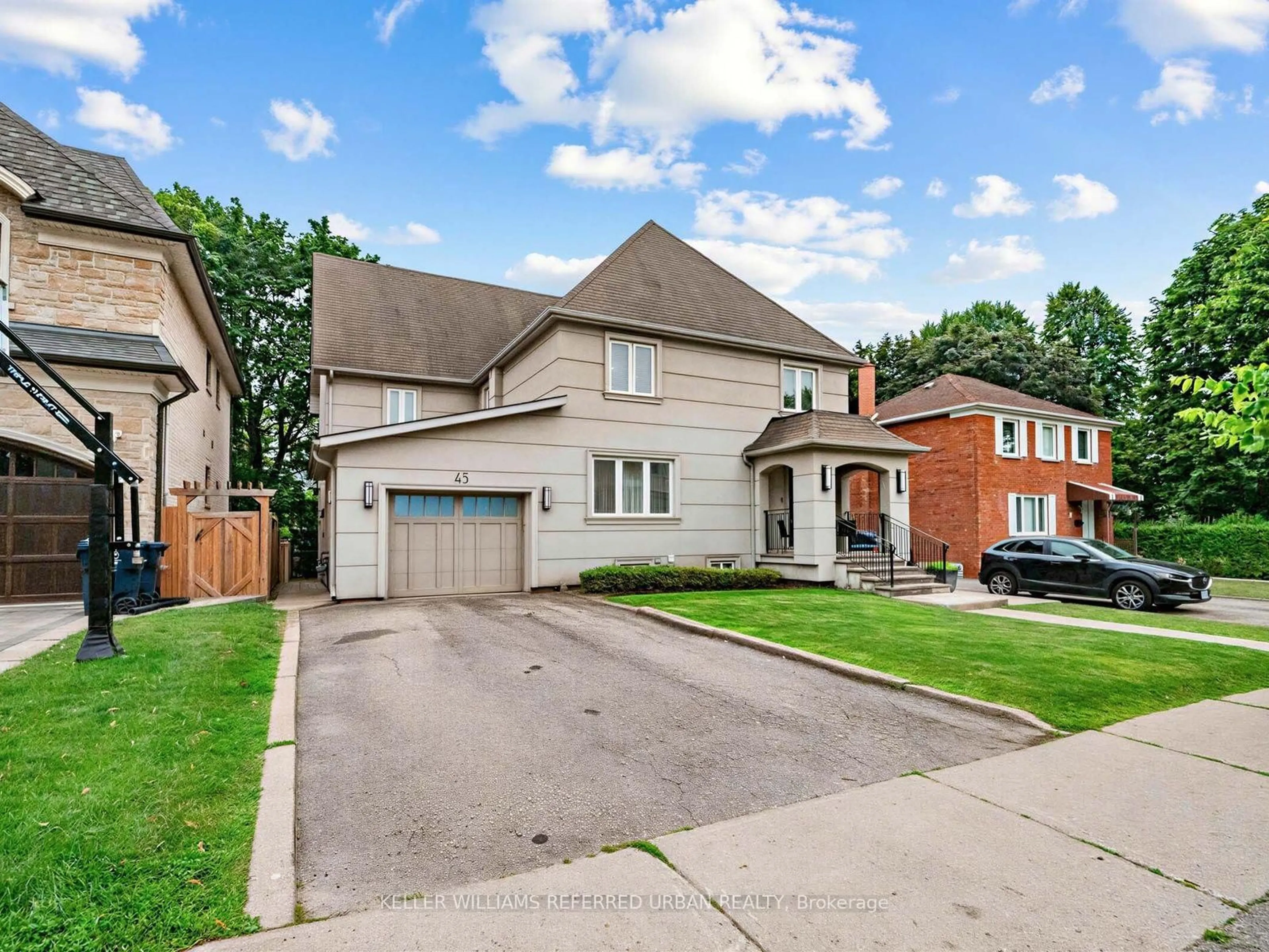 Home with brick exterior material, street for 45 Fairholme Ave, Toronto Ontario M6B 2W7